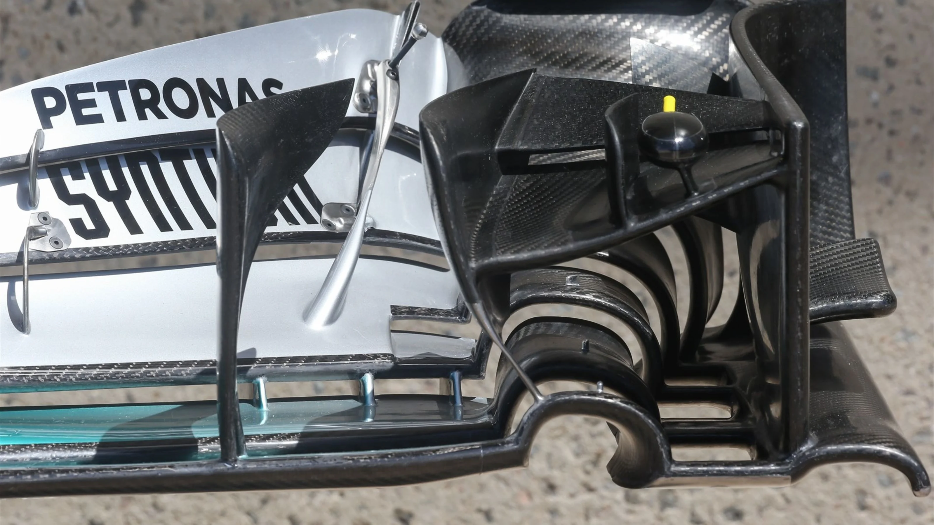 Mercedes AMG F1 W06 front wing detail at Formula One World Championship, Rd7, Canadian Grand Prix,