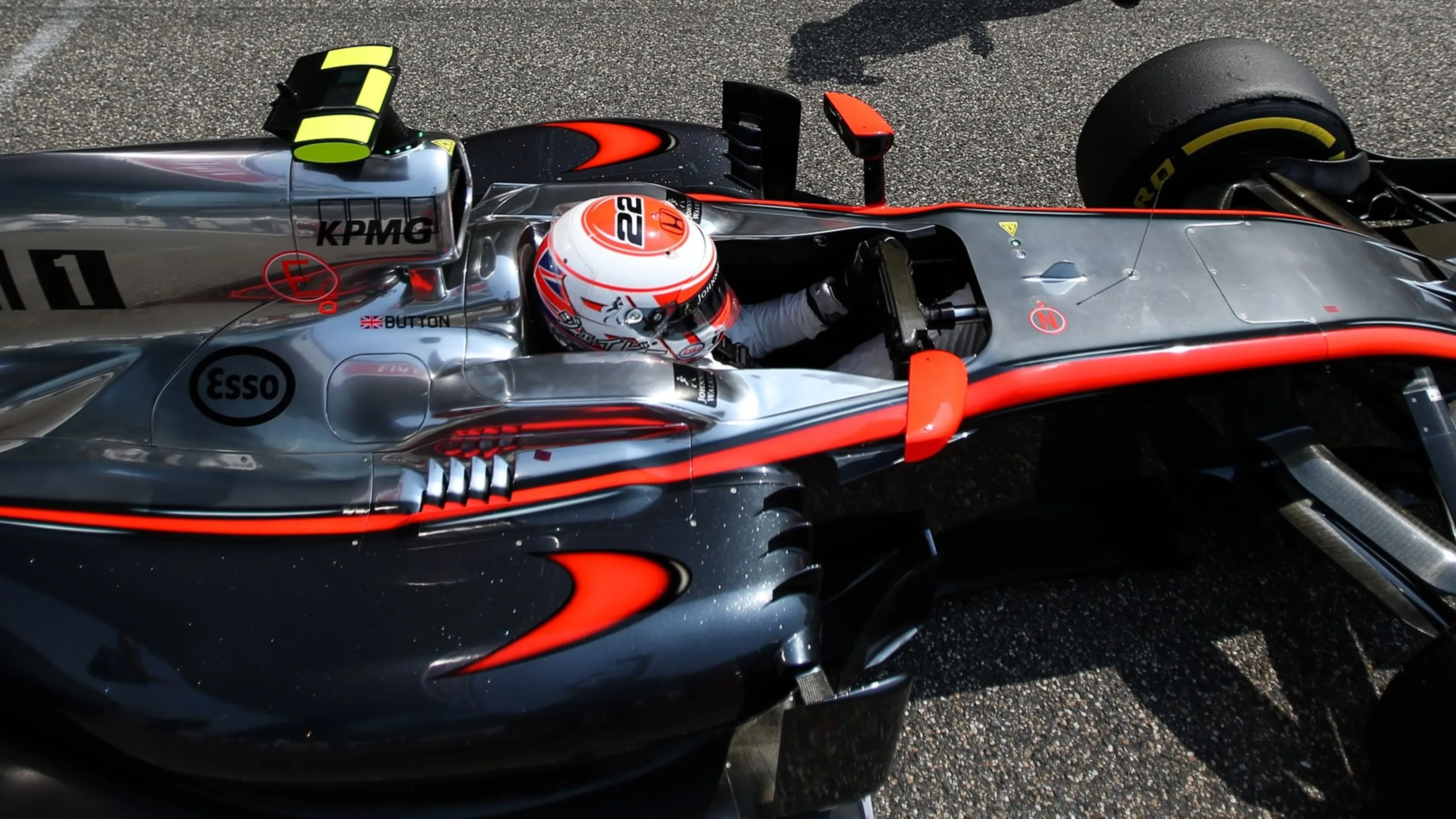 Jenson Button (GBR) McLaren MP4-30 on the grid at Formula One World Championship, Rd3, Chinese