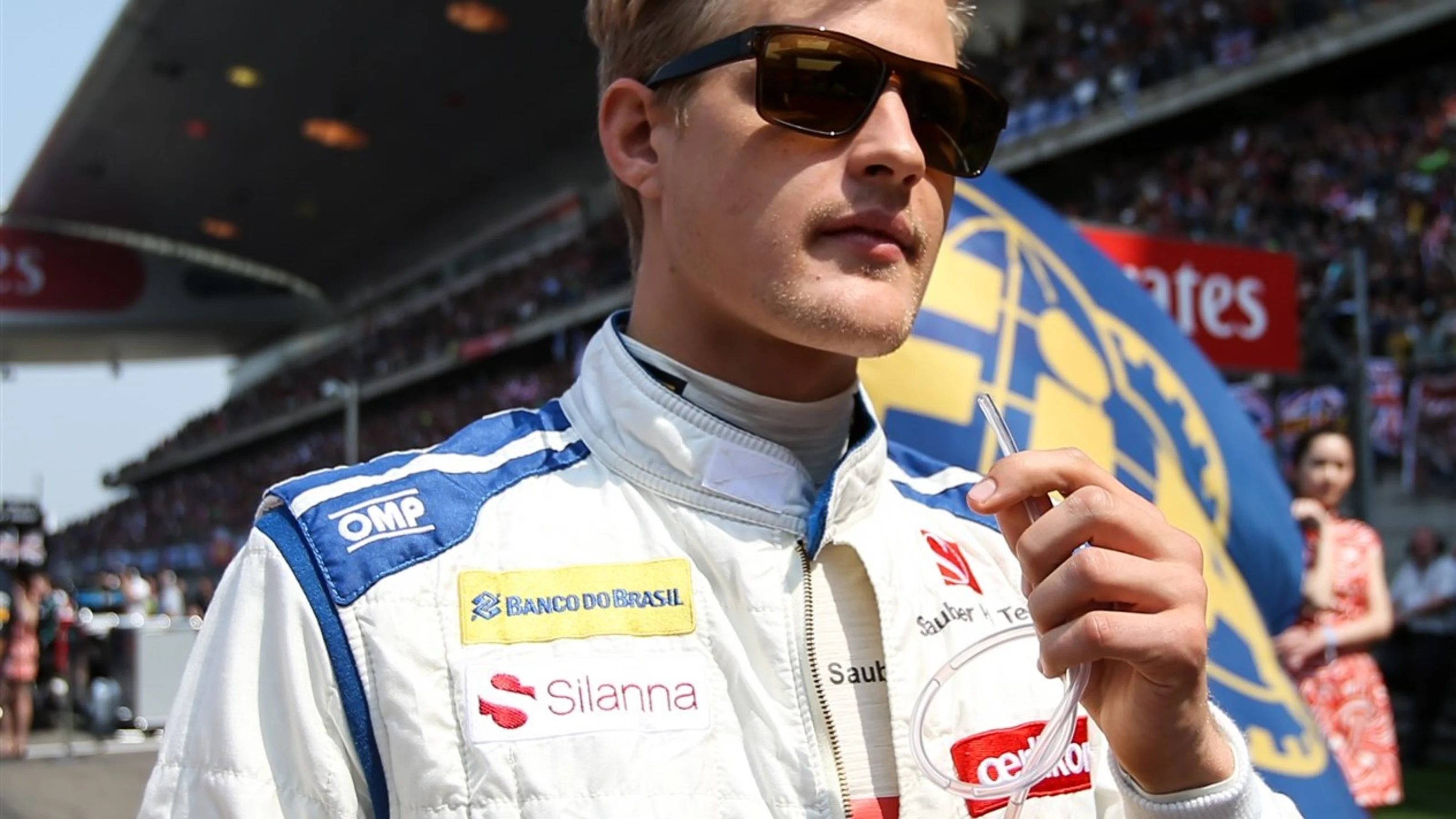 Marcus Ericsson (SWE) Sauber on the grid at Formula One World Championship, Rd3, Chinese Grand