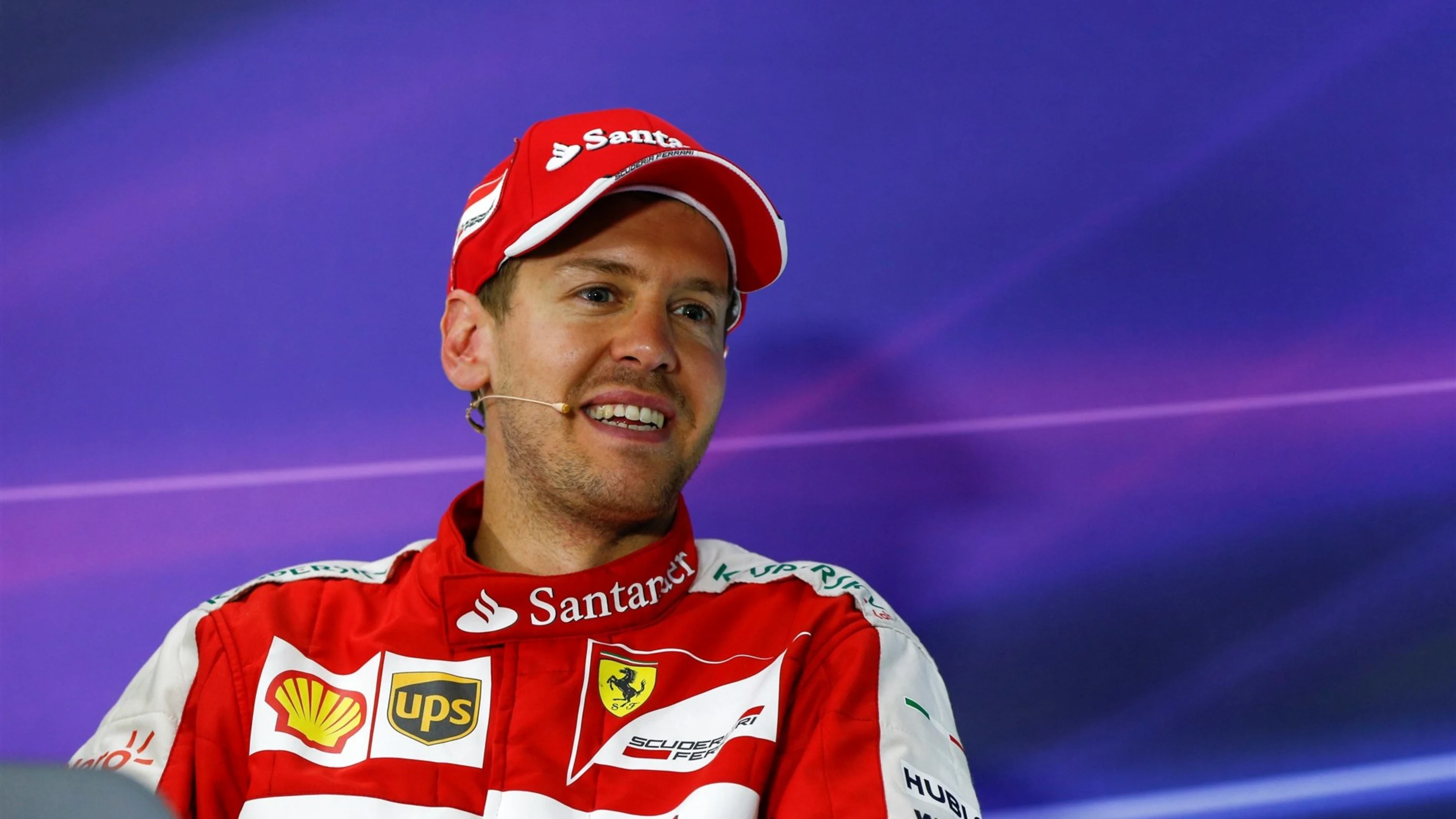 Sebastian Vettel (GER) Ferrari in the Press Conference at Formula One World Championship, Rd3,