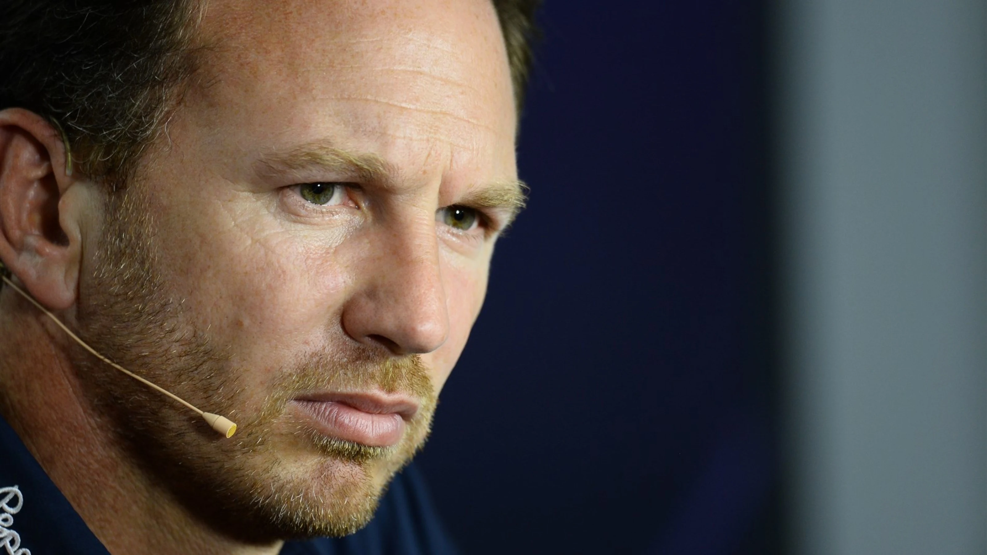 Christian Horner (GBR) Red Bull Racing Team Principal in the Press Conference at Formula One World