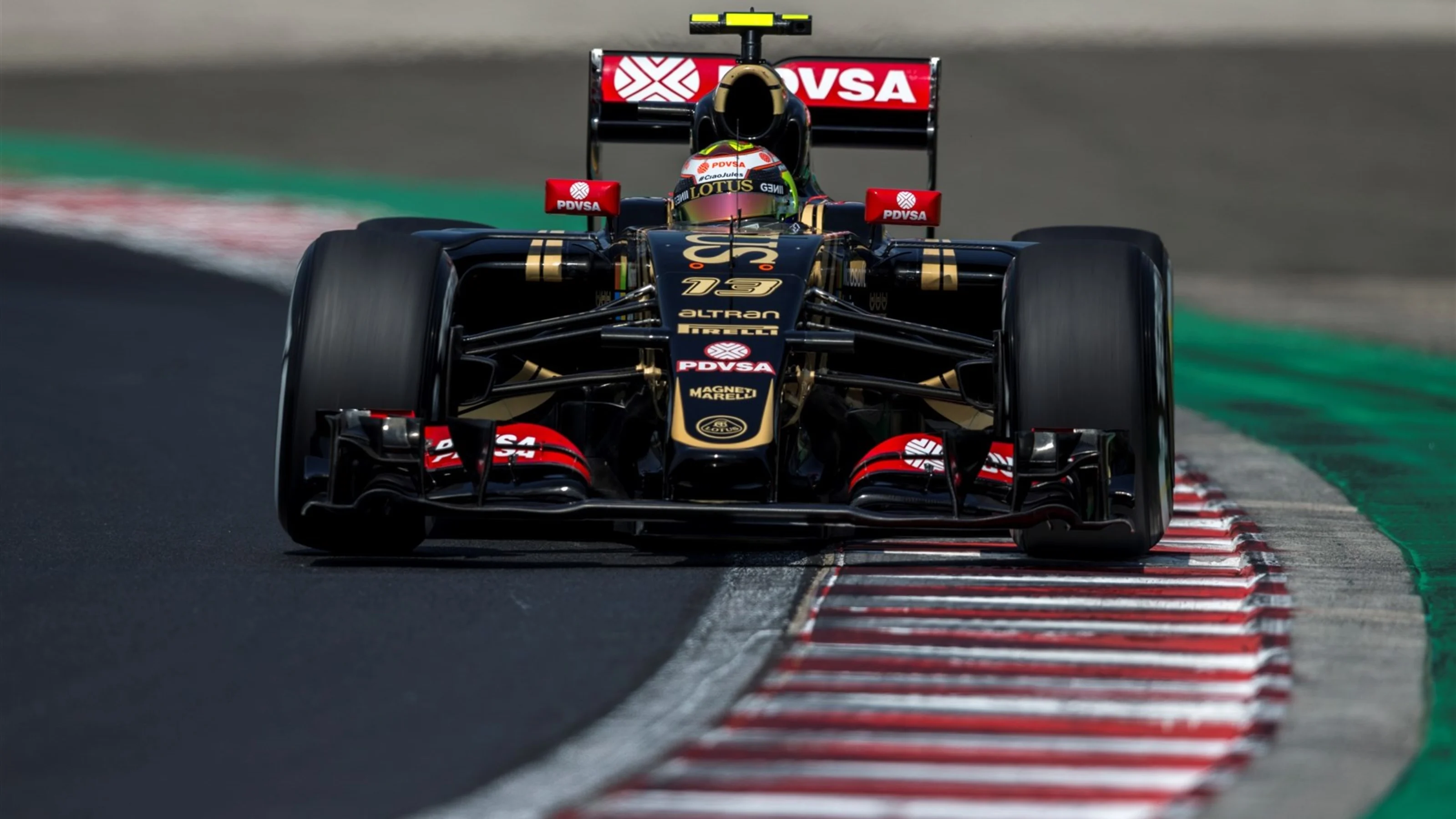 Pastor Maldonado (VEN) Lotus E23 Hybrid at Formula One World Championship, Rd10, Hungarian Grand