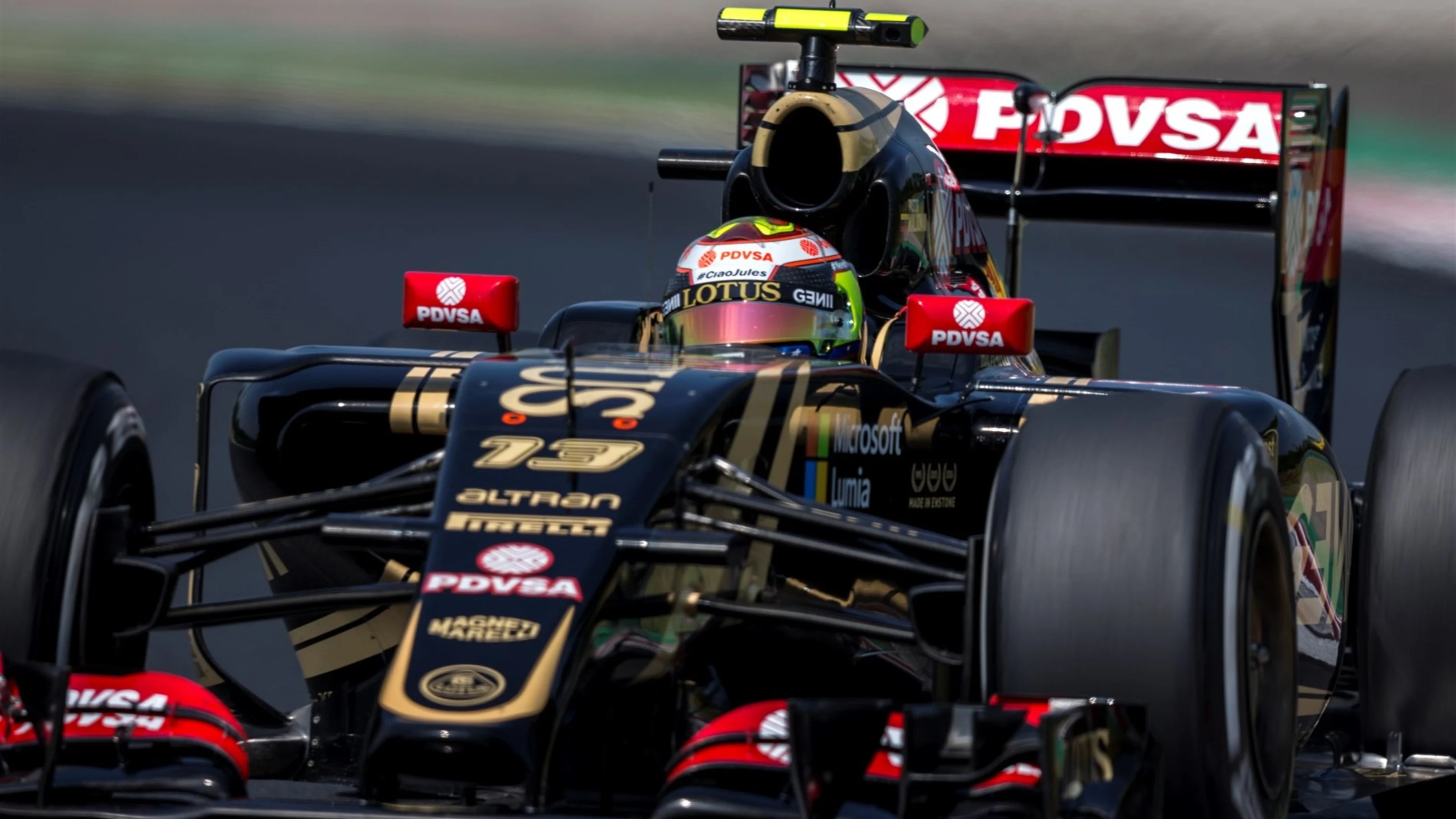 Pastor Maldonado (VEN) Lotus E23 Hybrid at Formula One World Championship, Rd10, Hungarian Grand