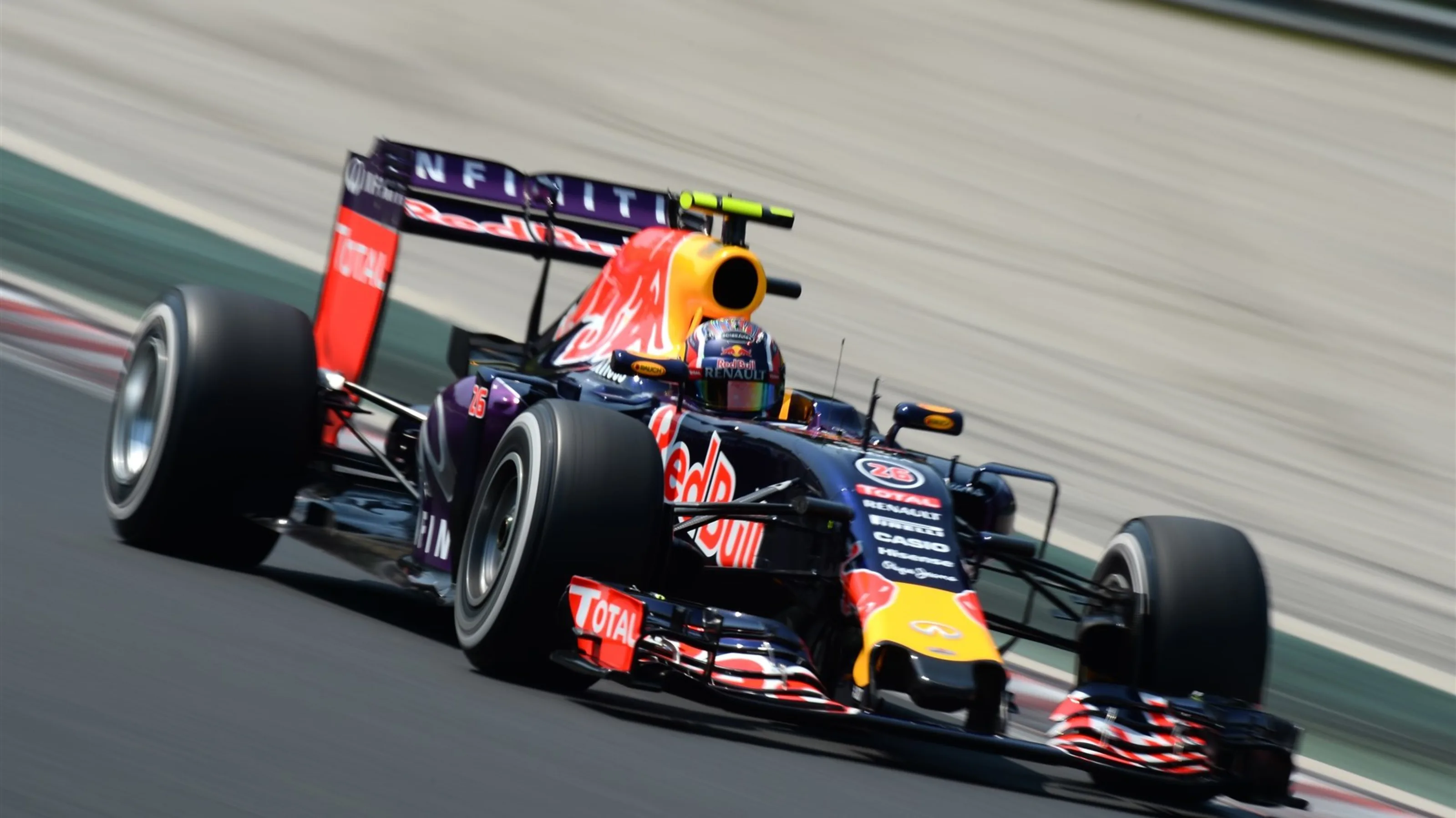 Daniil Kvyat (RUS) Red Bull Racing RB11 at Formula One World Championship, Rd10, Hungarian Grand