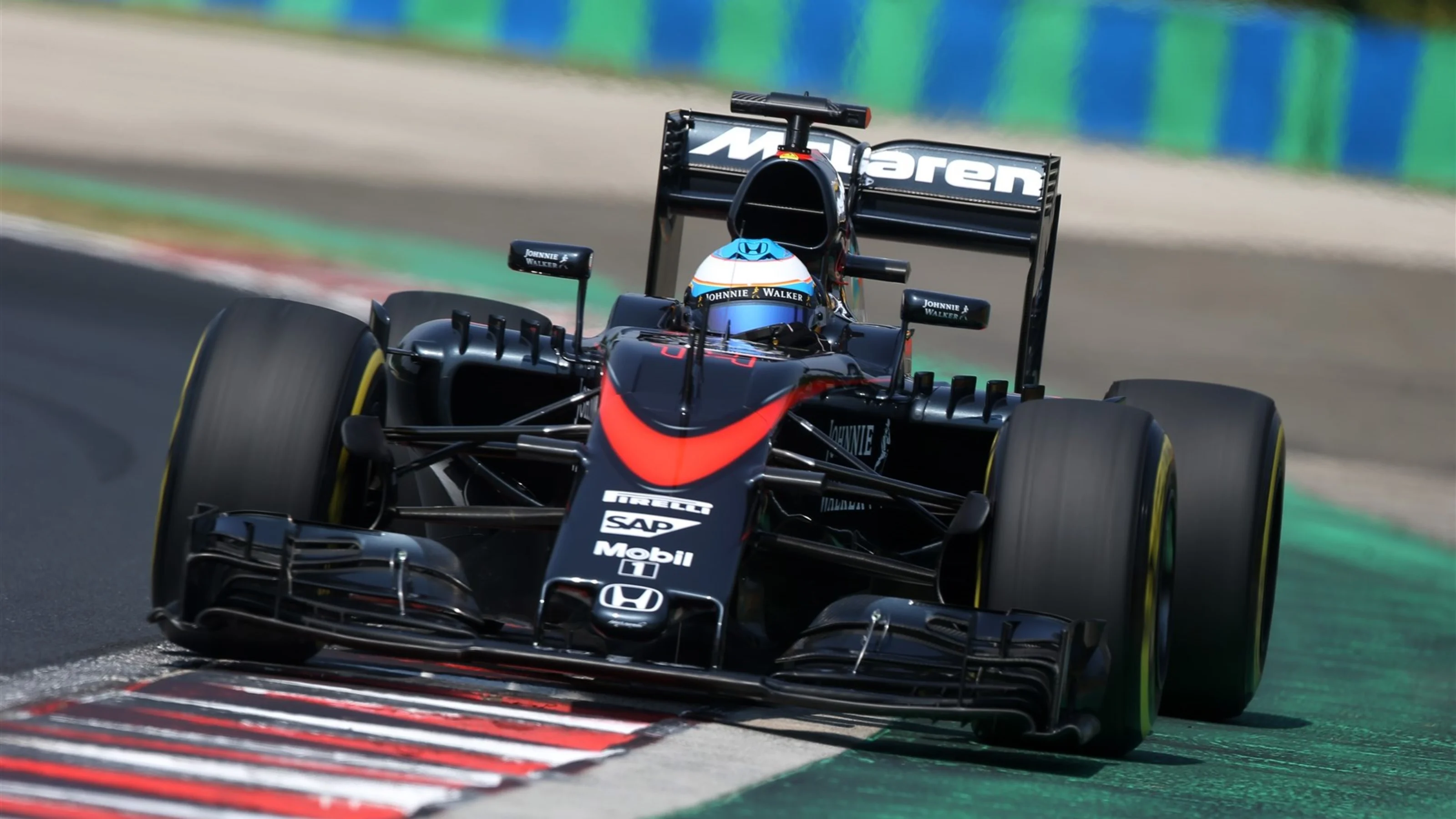 Fernando Alonso (ESP) McLaren MP4-30 at Formula One World Championship, Rd10, Hungarian Grand Prix,