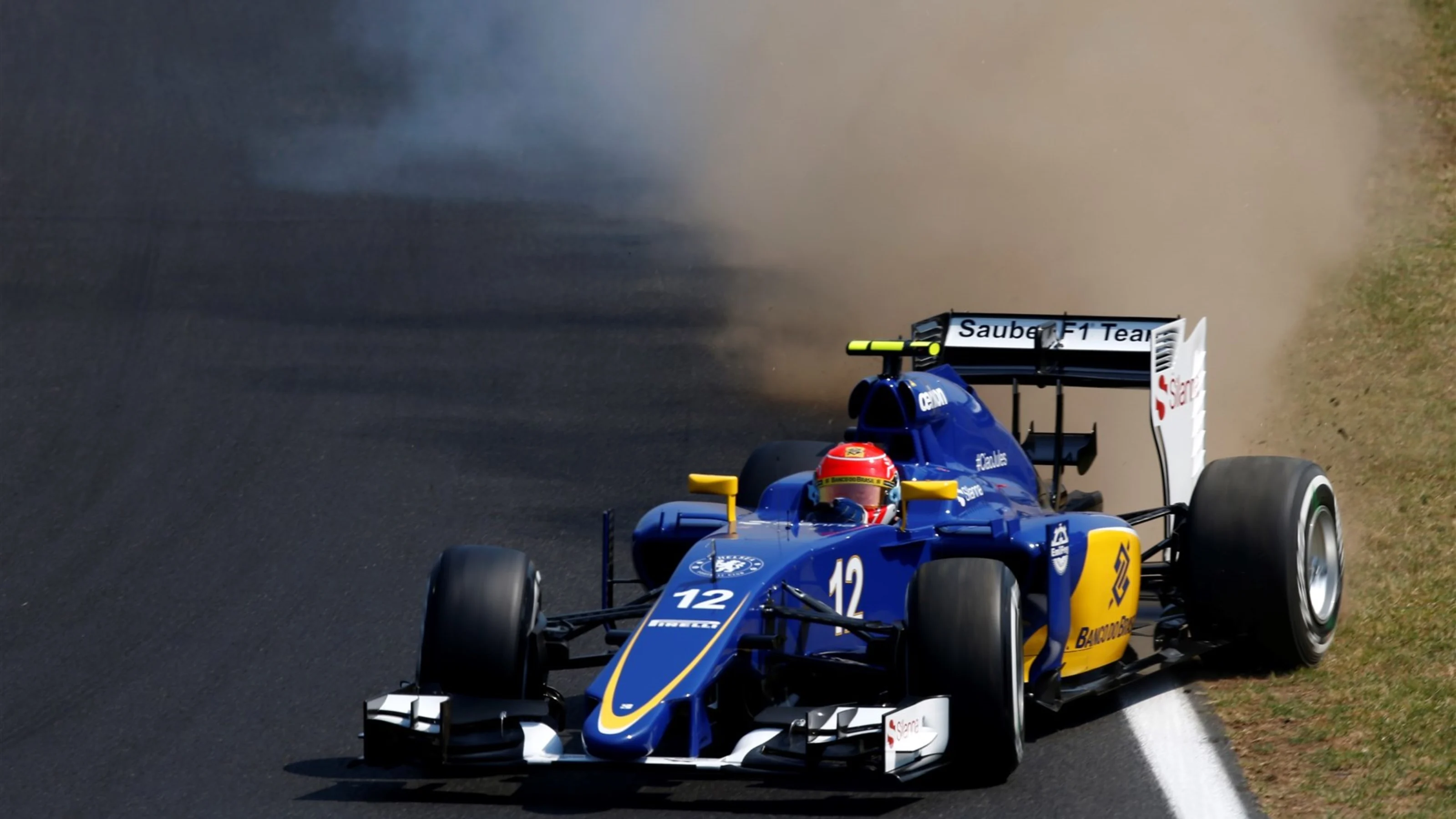 Felipe Nasr (BRA) Sauber C34 kicks up the dirt at Formula One World Championship, Rd10, Hungarian