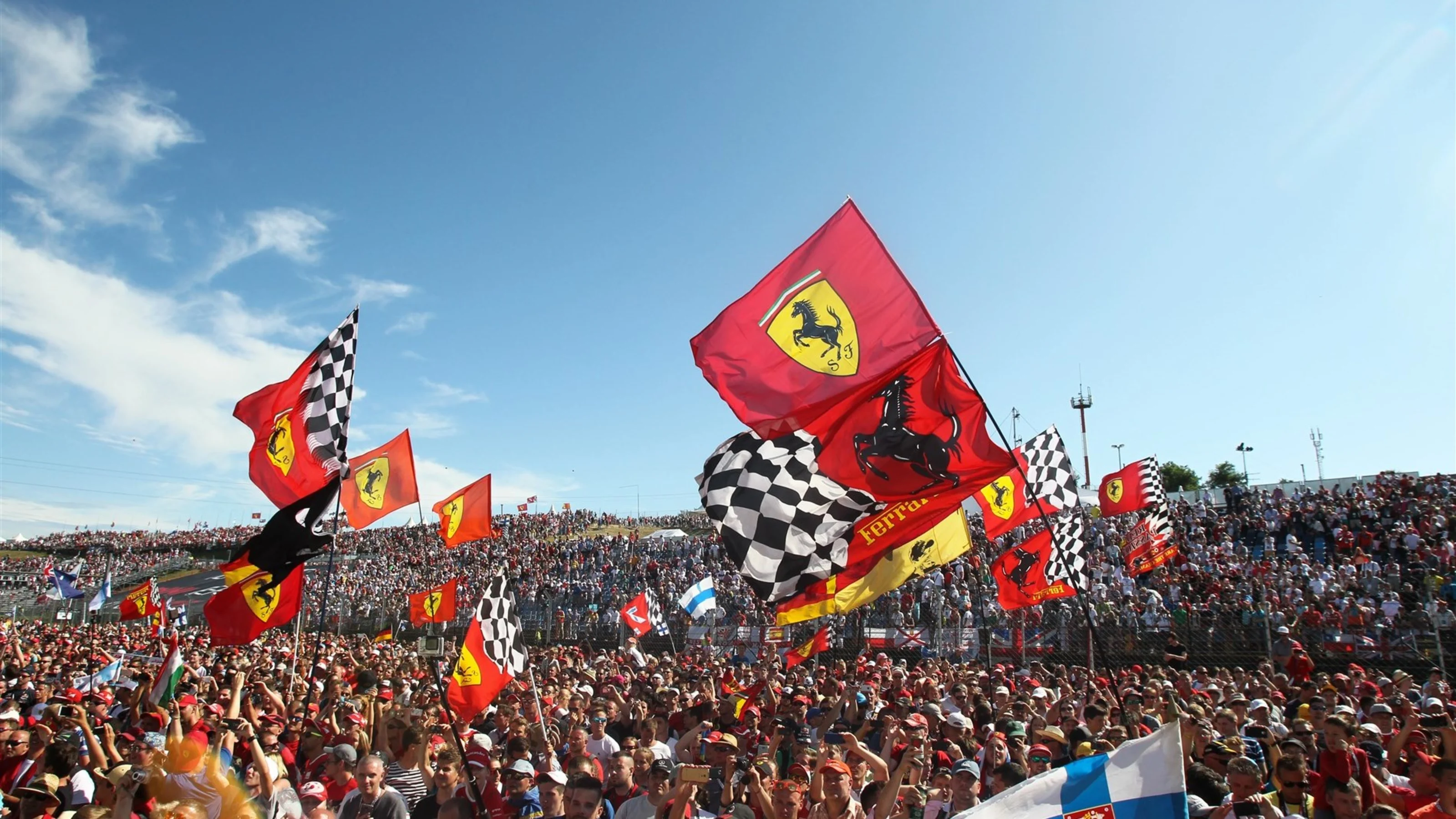 Ferrari Fans and Flags at Formula One World Championship, Rd10, Hungarian Grand Prix, Race,