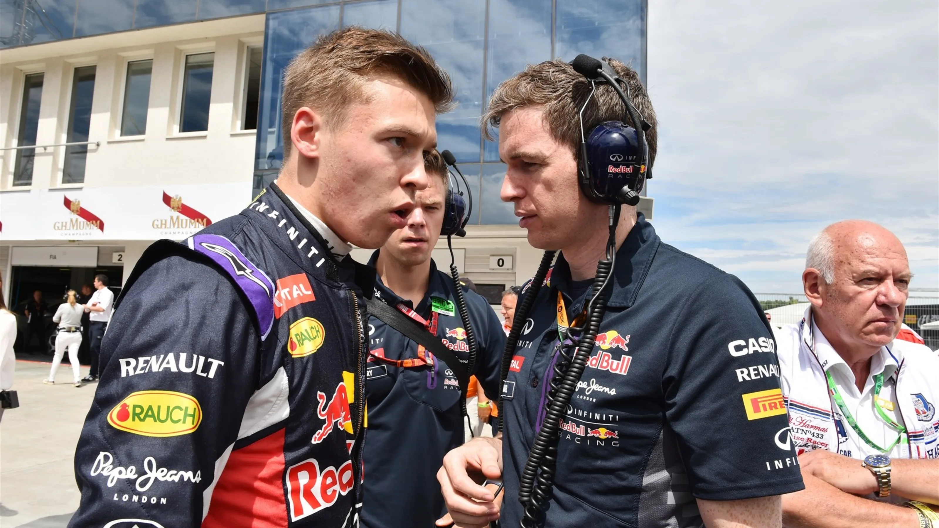 Daniil Kyvat (RUS) Red Bull Racing on the grid at Formula One World Championship, Rd10, Hungarian