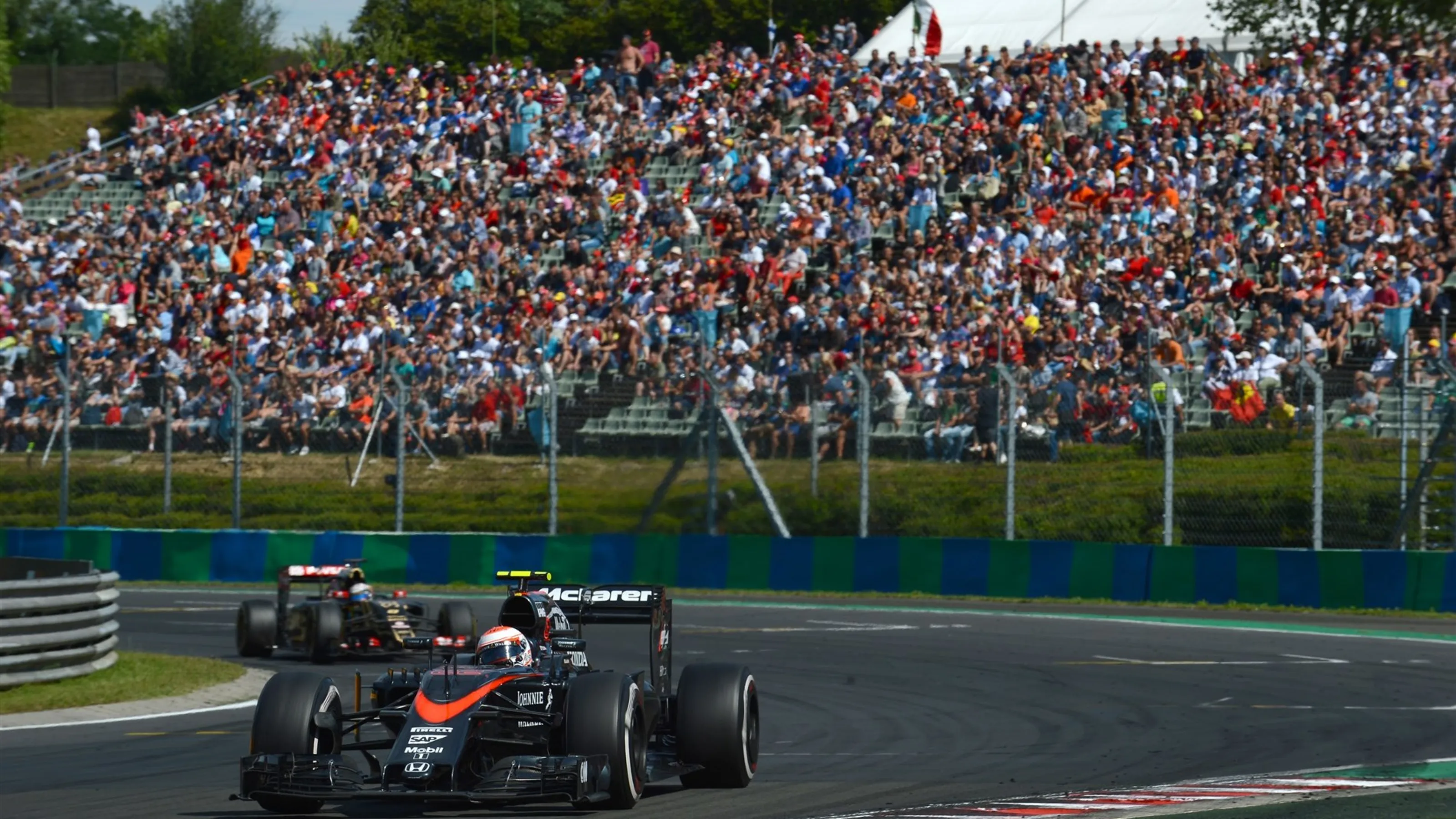 Jenson Button (GBR) McLaren MP4-30 at Formula One World Championship, Rd10, Hungarian Grand Prix,