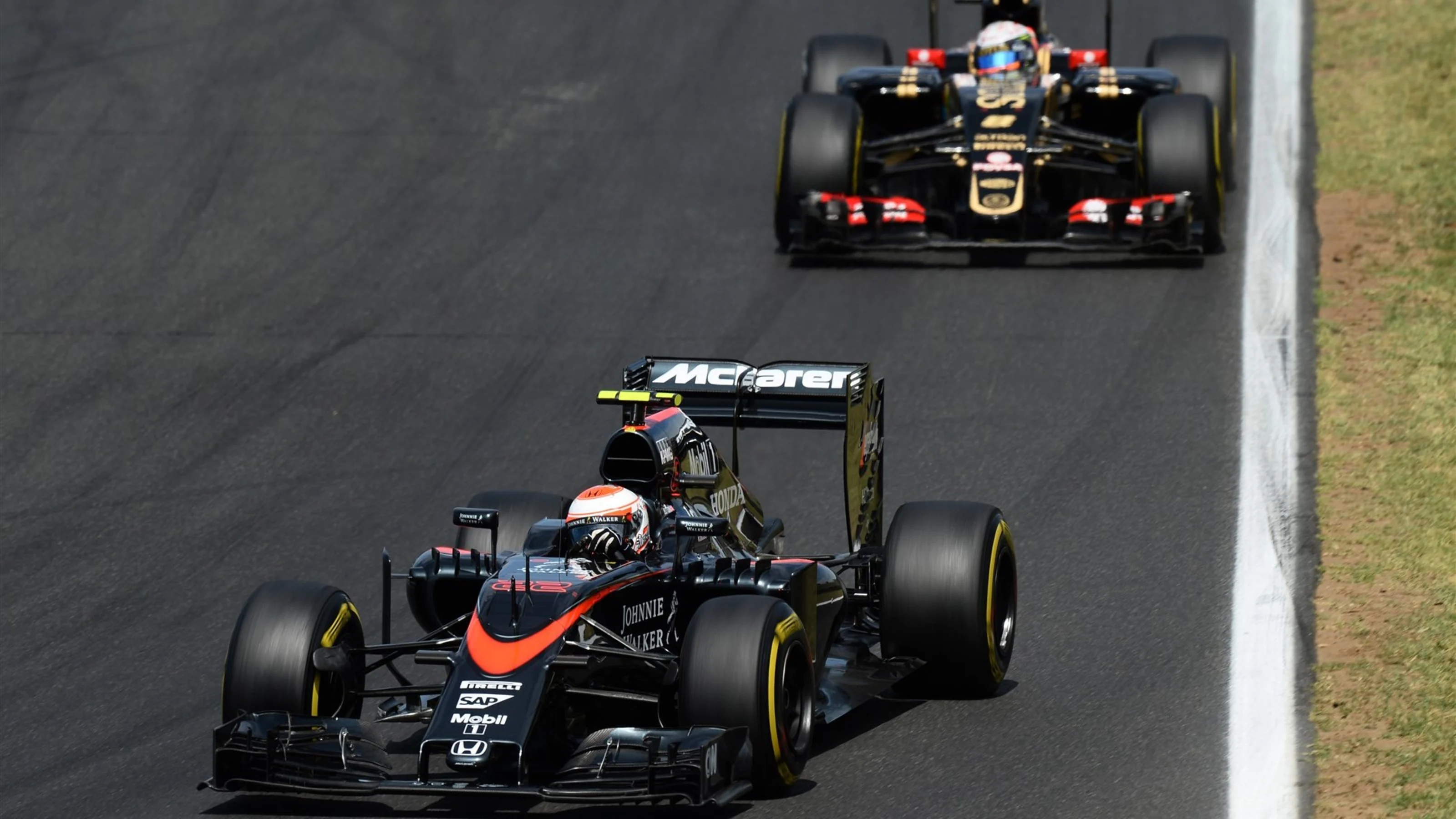 Jenson Button (GBR) McLaren MP4-30 at Formula One World Championship, Rd10, Hungarian Grand Prix,