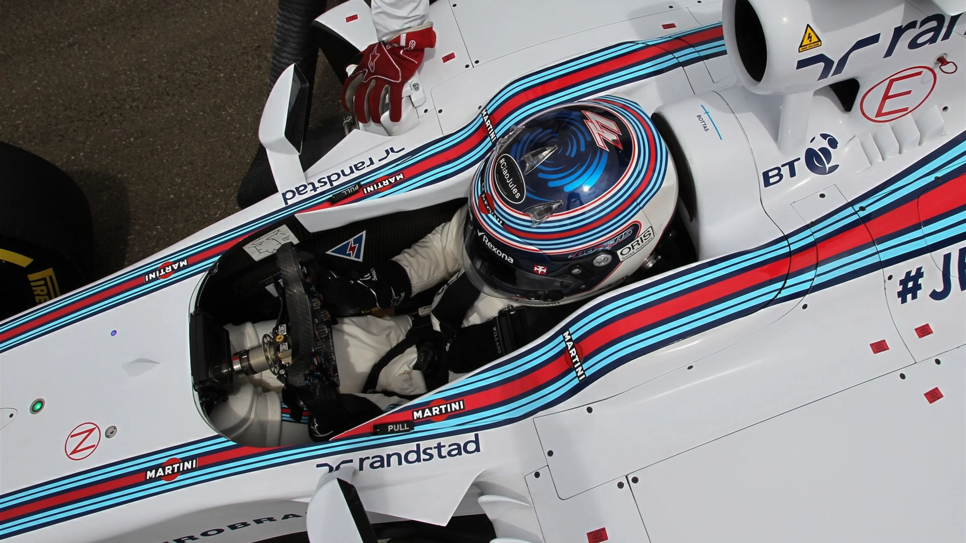 Valtteri Bottas (FIN) Williams FW37 on the grid at Formula One World Championship, Rd10, Hungarian