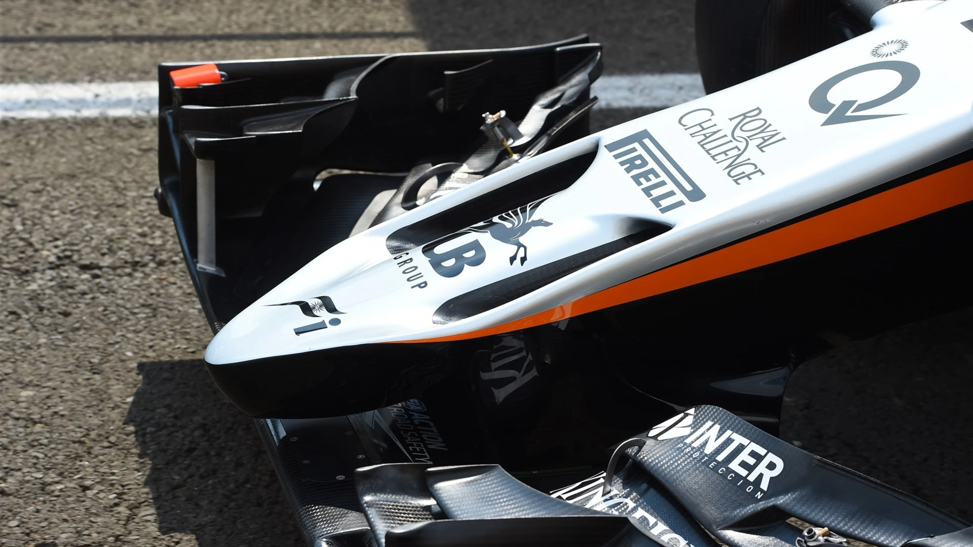 Force India VJM08 front nose and wing detail at Formula One World Championship, Rd10, Hungarian