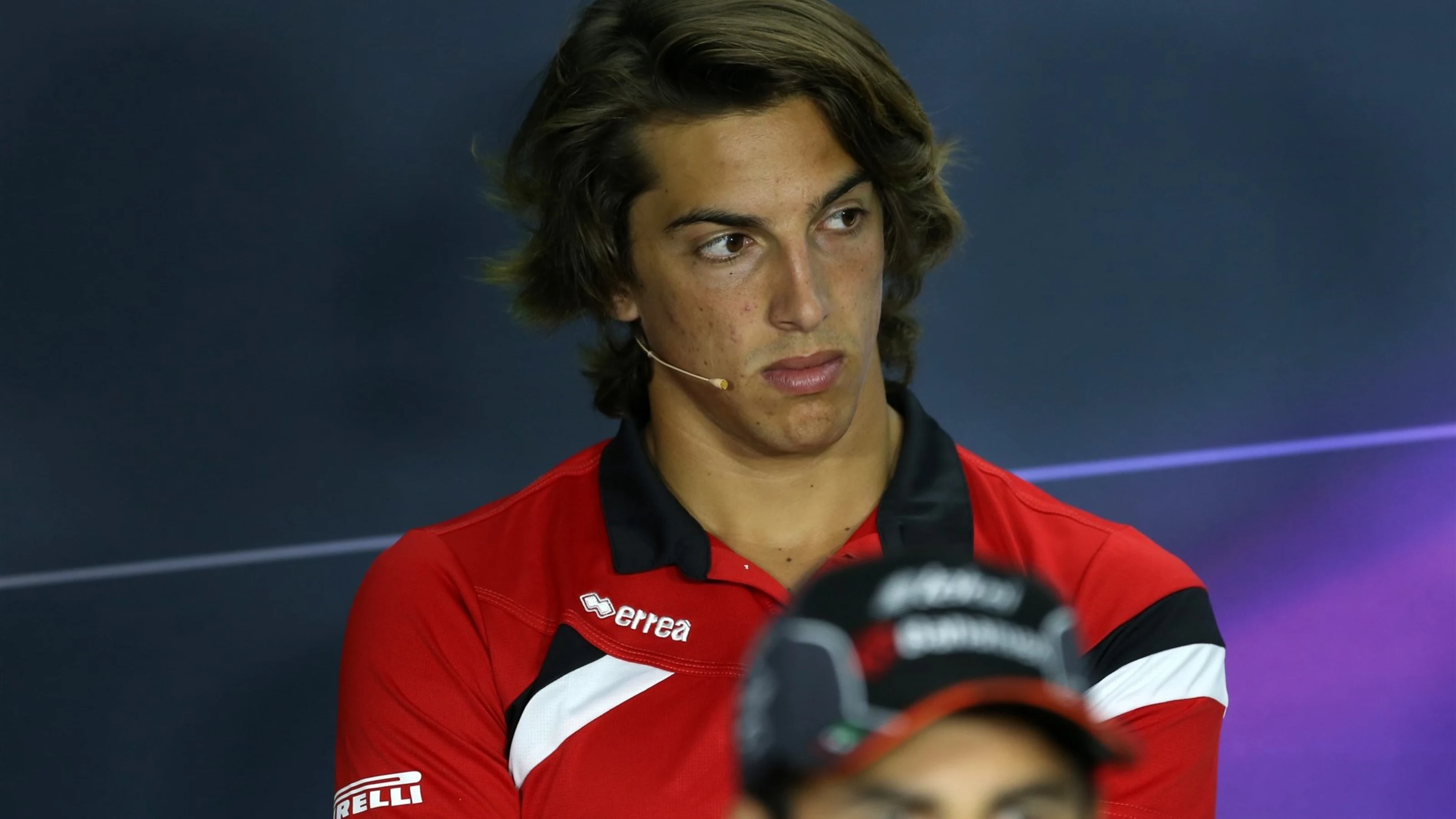 Roberto Merhi (ESP) Manor GP in the press conference at Formula One World Championship, Rd10,