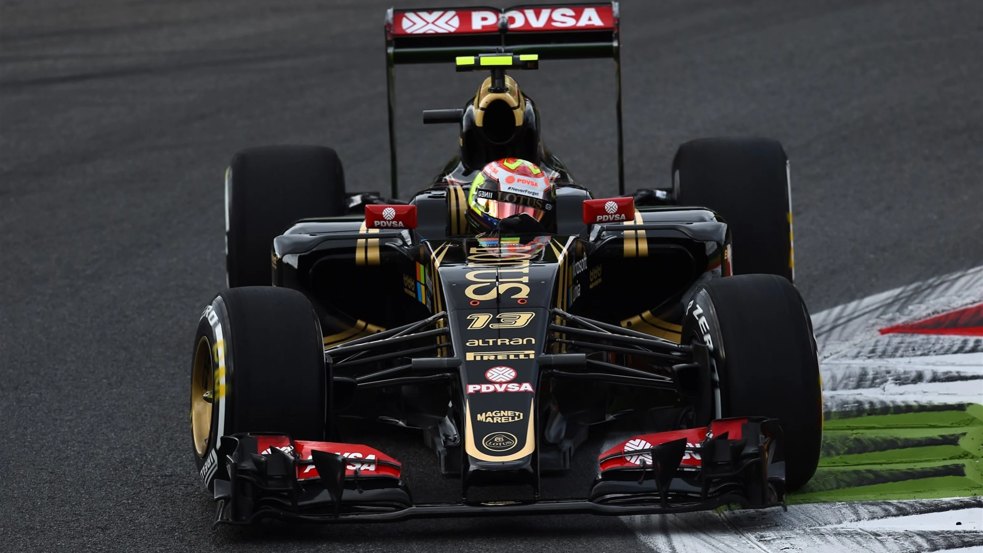 Pastor Maldonado (VEN) Lotus E23 Hybrid at Formula One World Championship, Rd12, Italian Grand