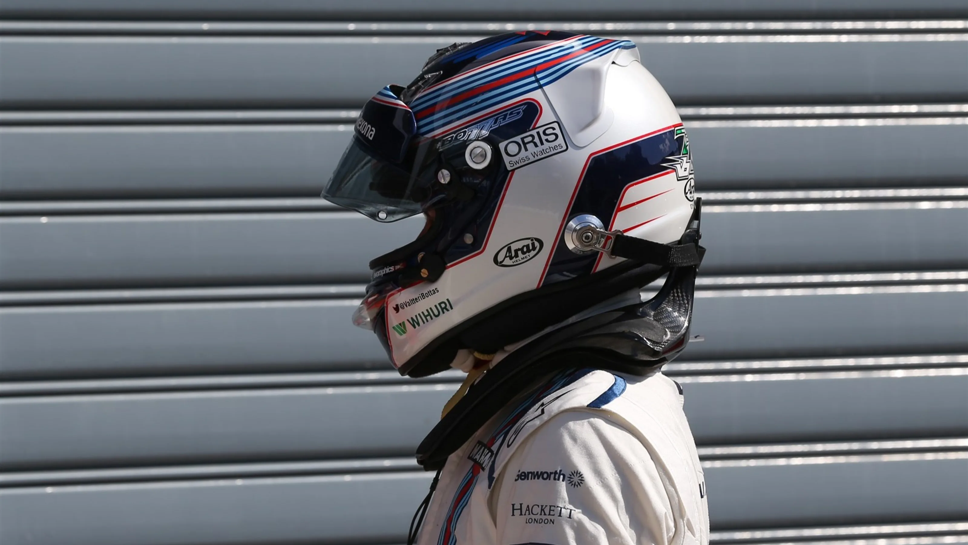 Valtteri Bottas (FIN) Williams celebrates in parc ferme at Formula One World Championship, Rd12,