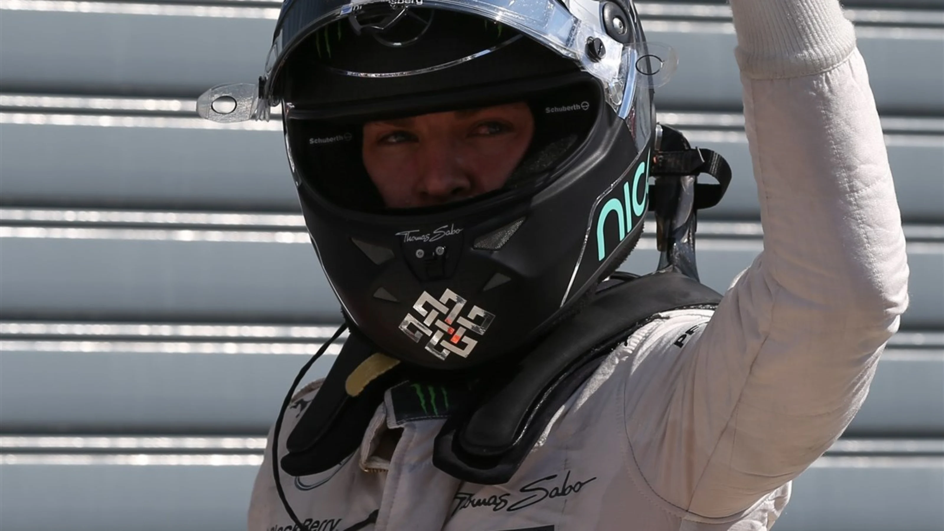 Nico Rosberg (GER) Mercedes AMG F1 celebrates in parc ferme at Formula One World Championship,