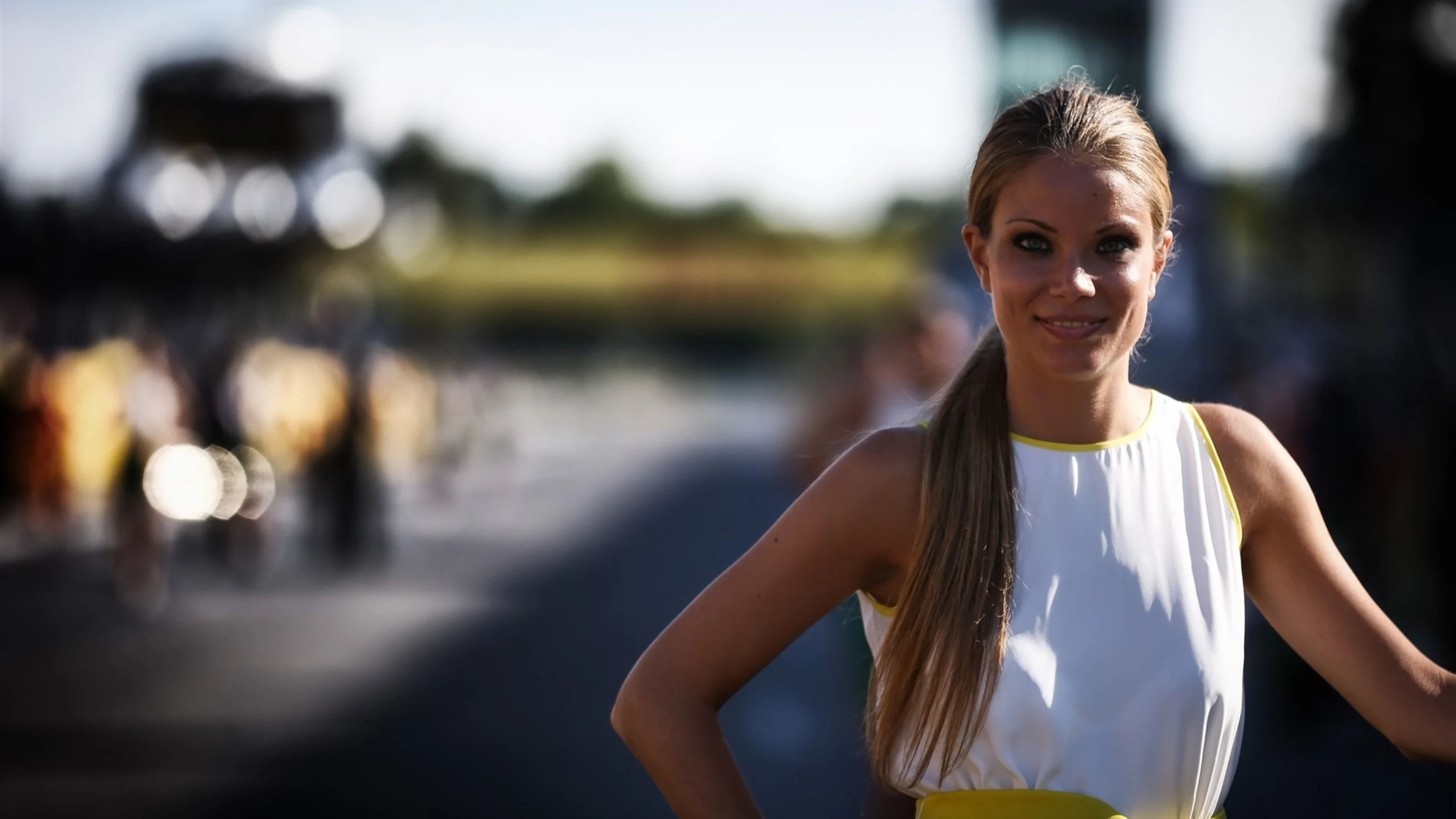 Grid girl at Formula One World Championship, Rd12, Italian Grand Prix, Qualifying, Monza, Italy,