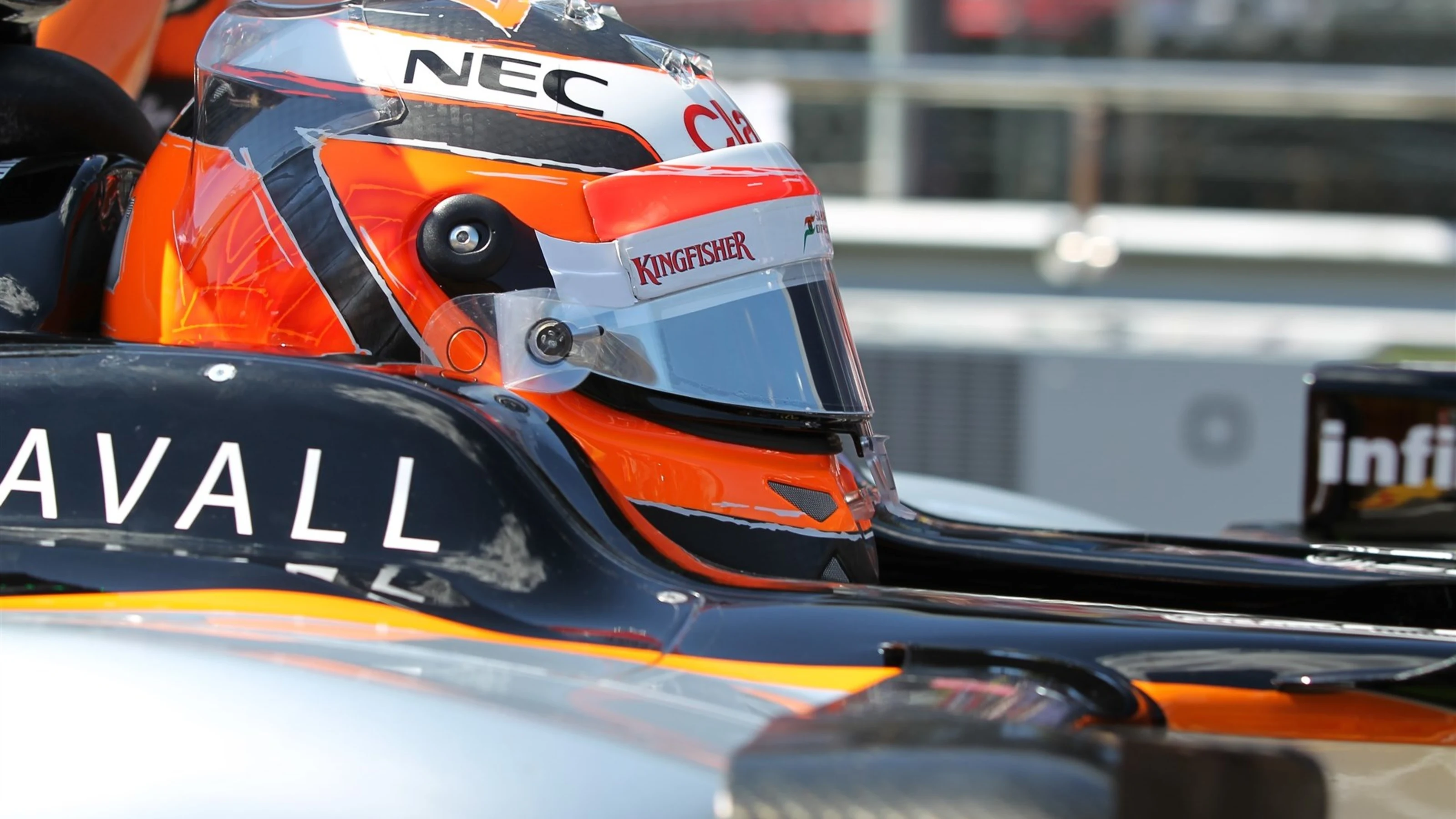 Nico Hulkenberg (GER) Force India VJM08 on the grid at Formula One World Championship, Rd12,