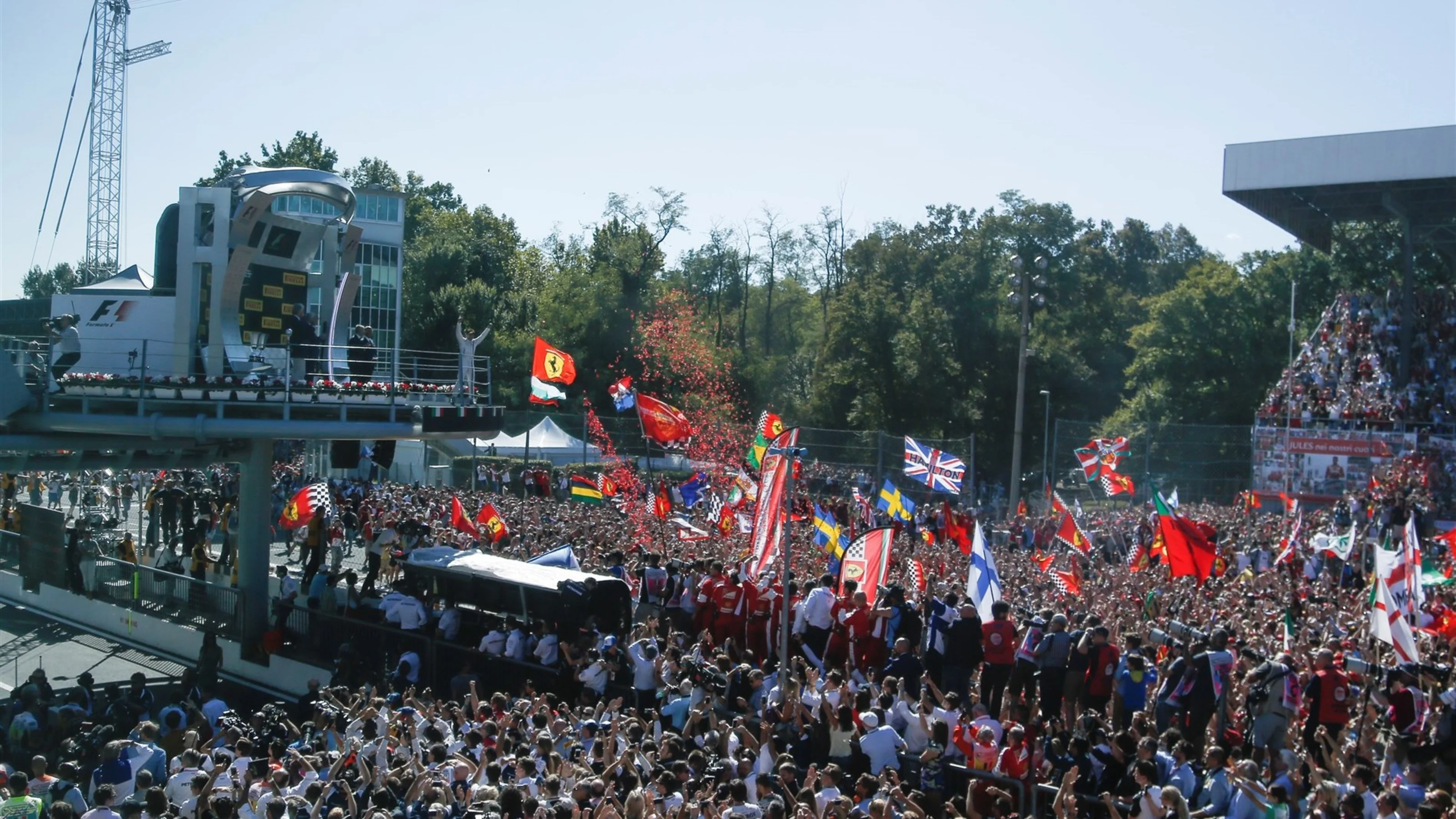 Felipe Massa (BRA) Williams celebrates on the podium at Formula One World Championship, Rd12,
