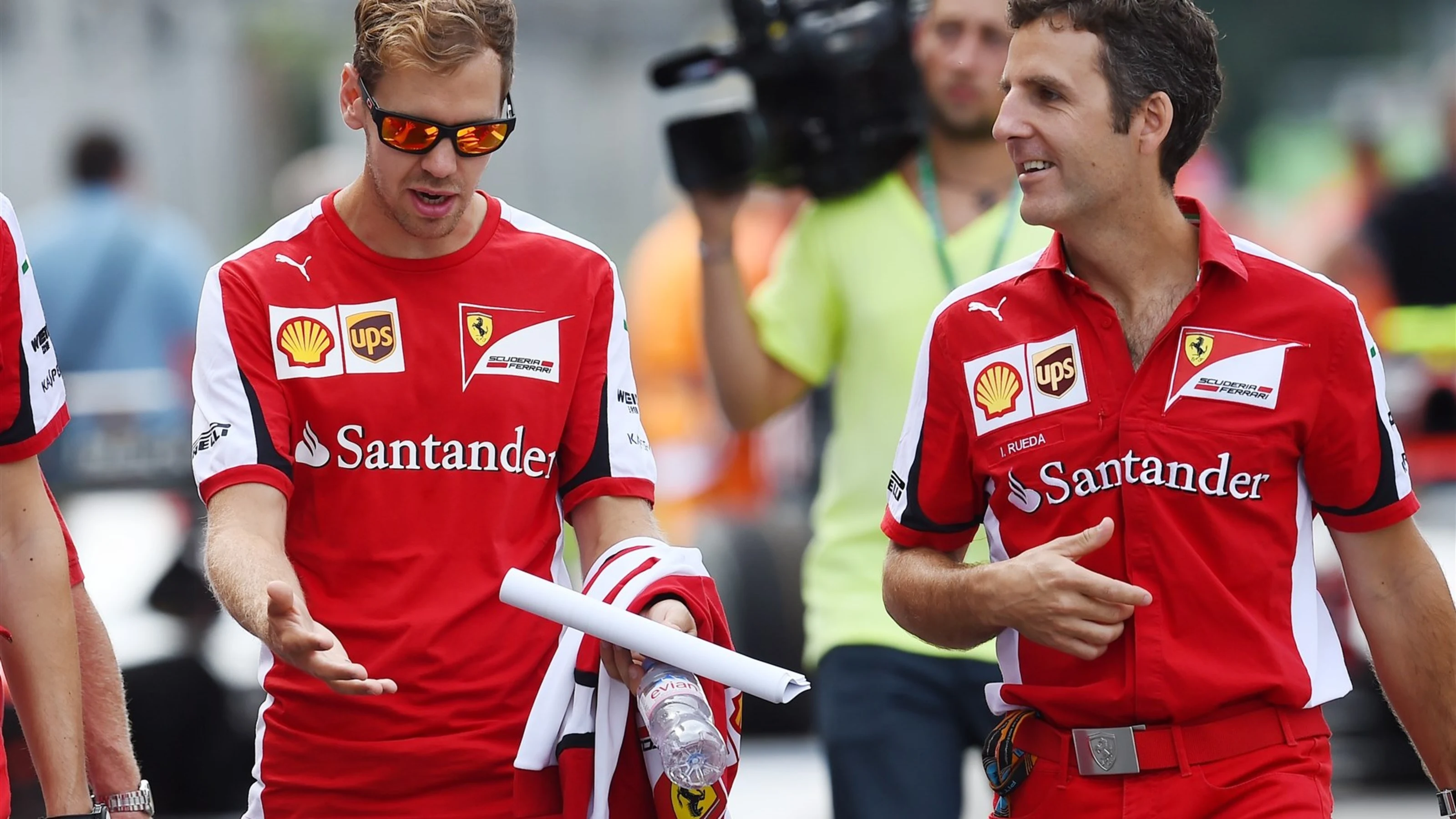 Sebastian Vettel (GER) Ferrari walks the track at Formula One World Championship, Rd12, Italian
