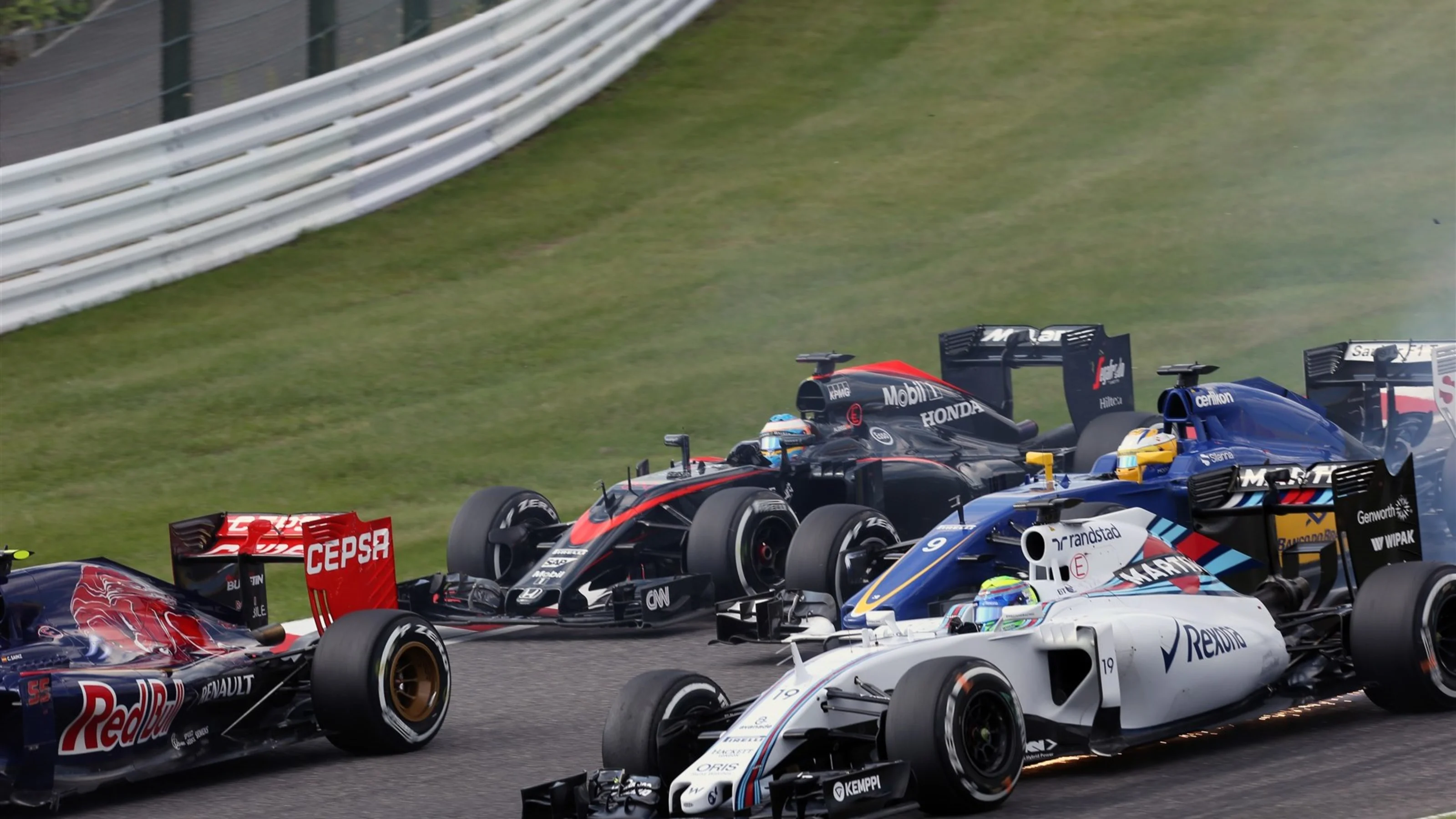 Felipe Massa (BRA) Williams FW37 at the start of the race at Formula One World Championship, Rd14,