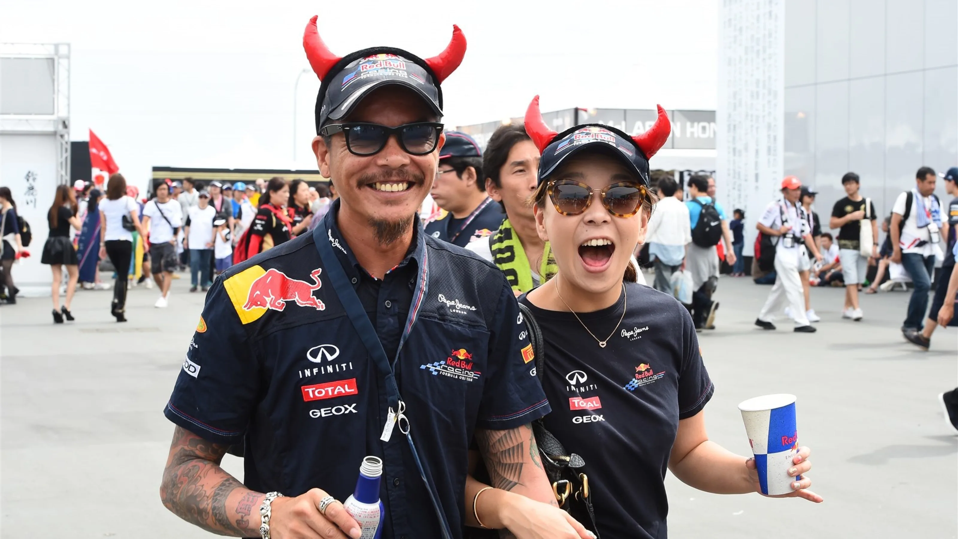Red Bull Racing Fans at Formula One World Championship, Rd14, Japanese Grand Prix, Race, Suzuka,