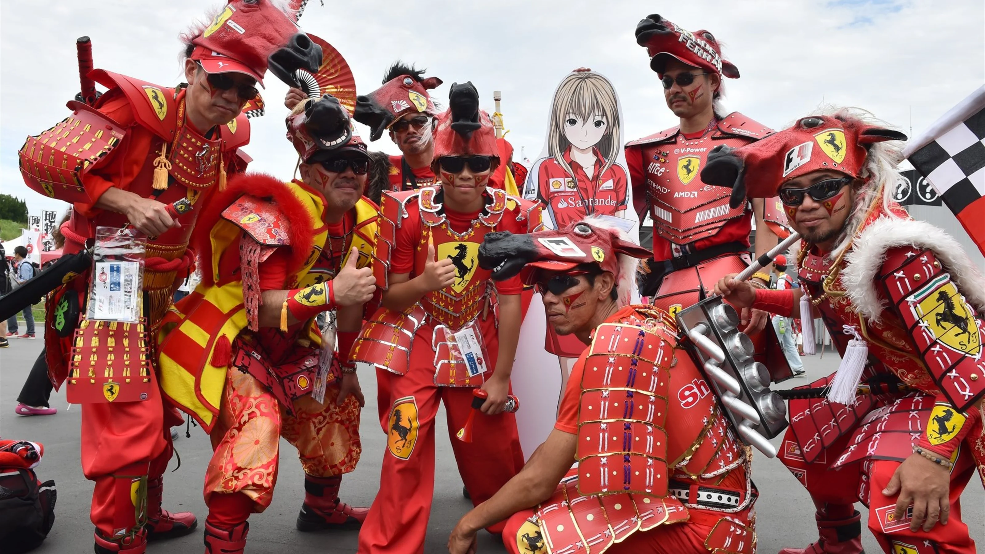 Ferrari fans at Formula One World Championship, Rd14, Japanese Grand Prix, Race, Suzuka, Japan,