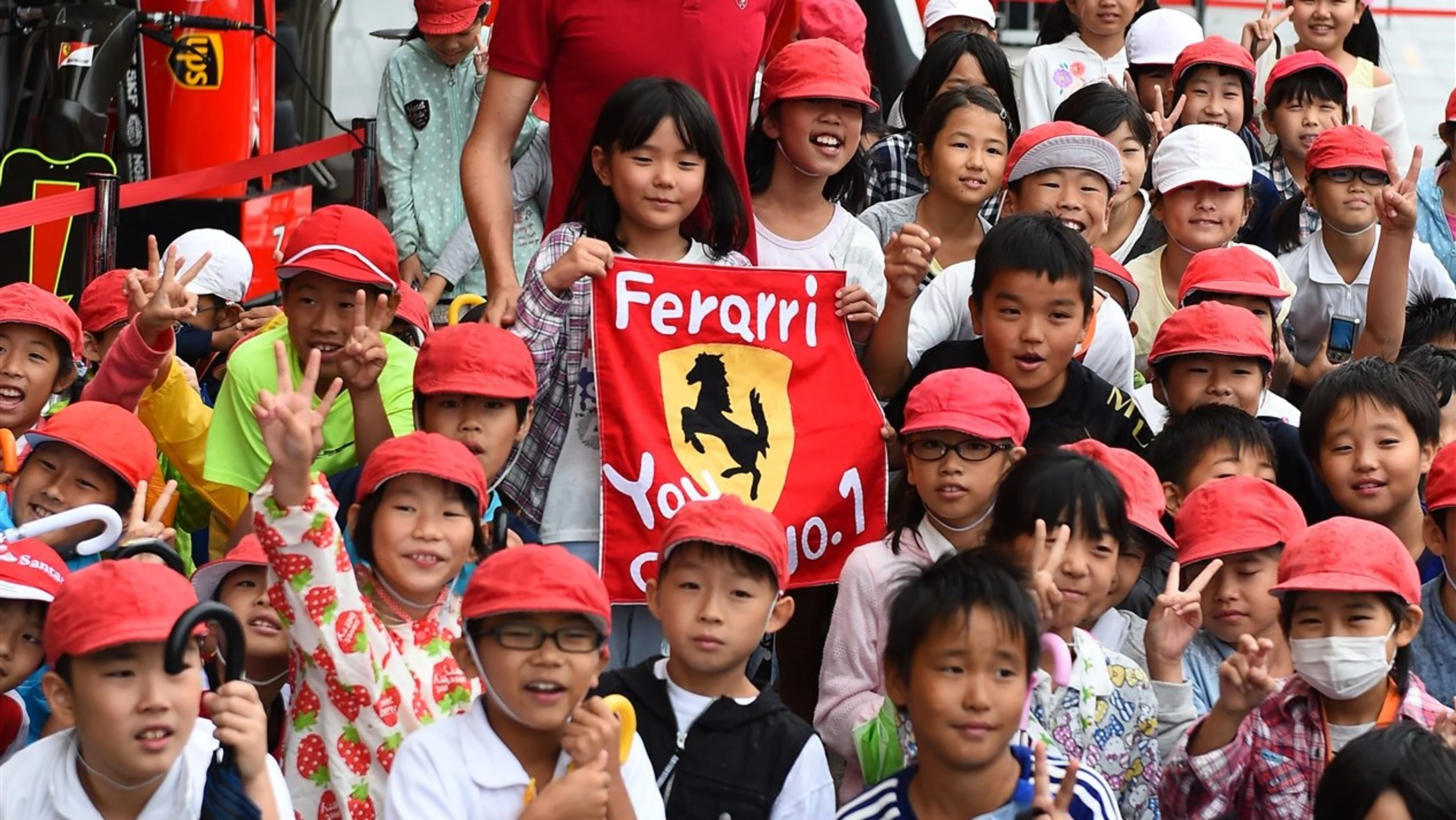 Esteban Gutierrez (MEX) Ferrari Test and Reserve Driver and fans at Formula One World Championship,