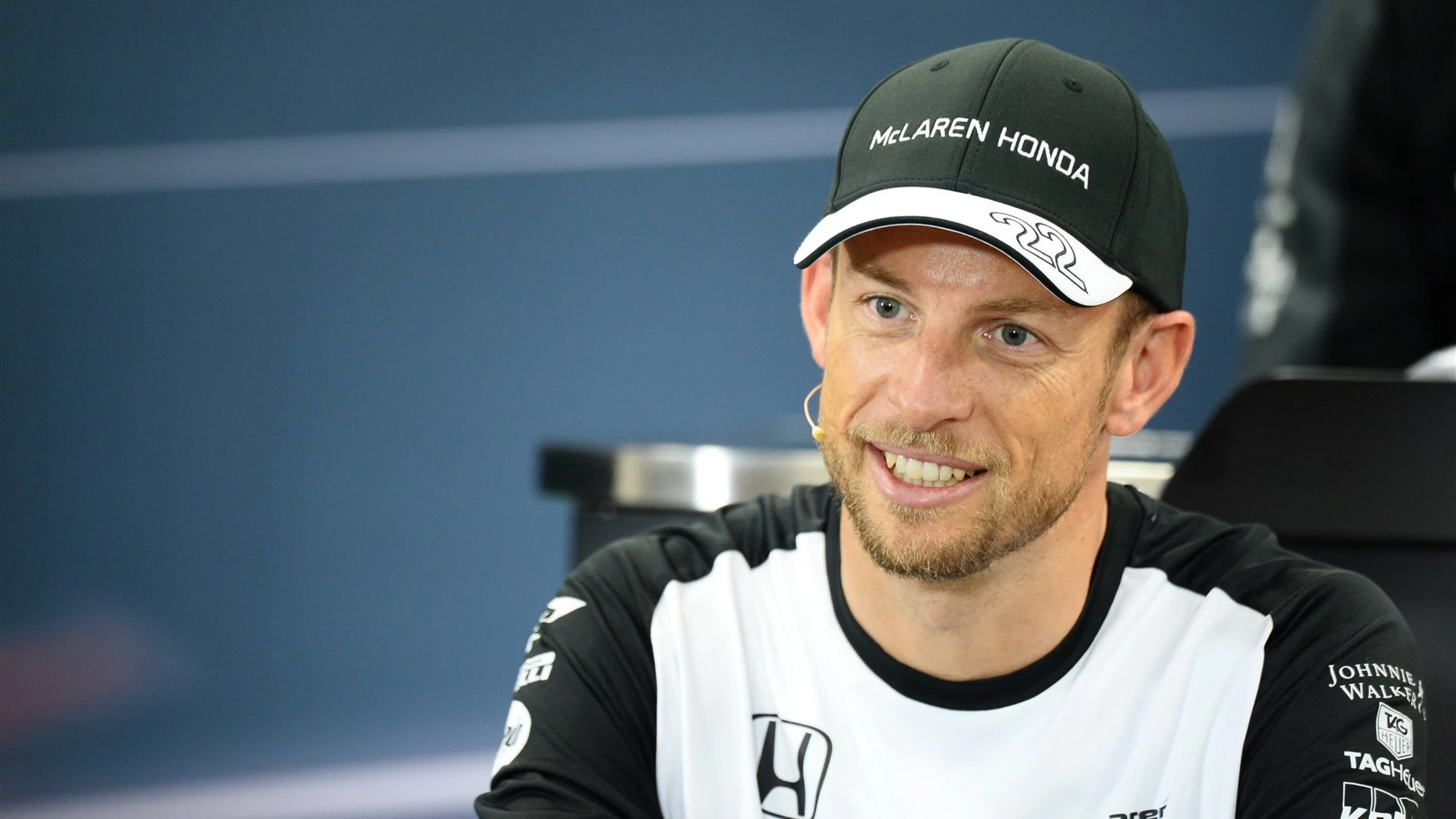Jenson Button (GBR) McLaren in the press conference at Formula One World Championship, Rd14,