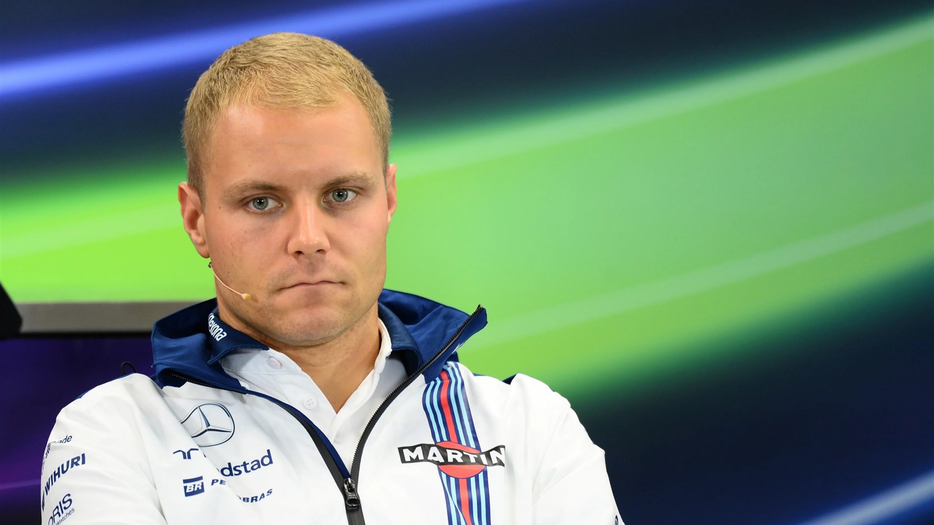 Valtteri Bottas (FIN) Williams in the press conference at Formula One World Championship, Rd14,