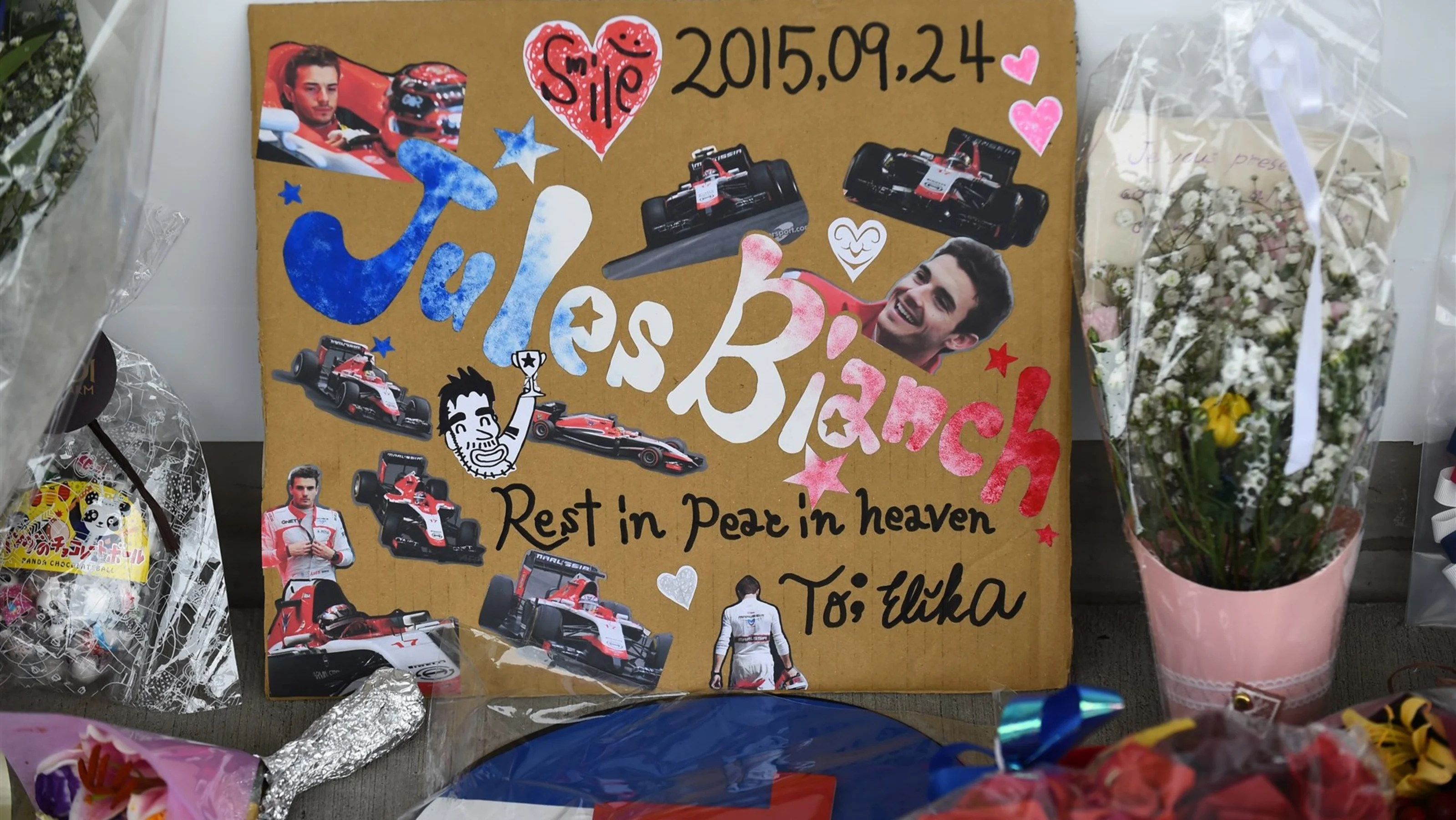 Tributes to Jules Bianchi at Formula One World Championship, Rd14, Japanese Grand Prix,