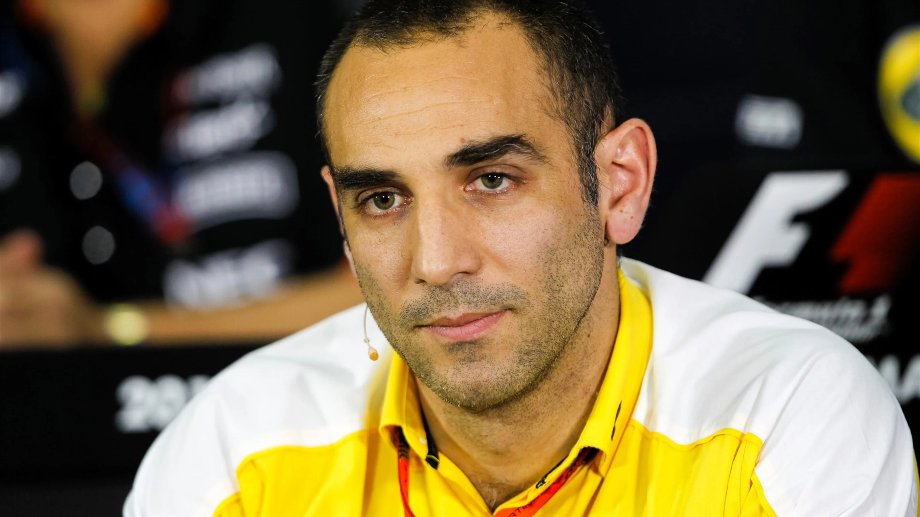 Cyril Abiteboul (FRA) Renault Sport in the Press Conference at Formula One World Championship, Rd2,