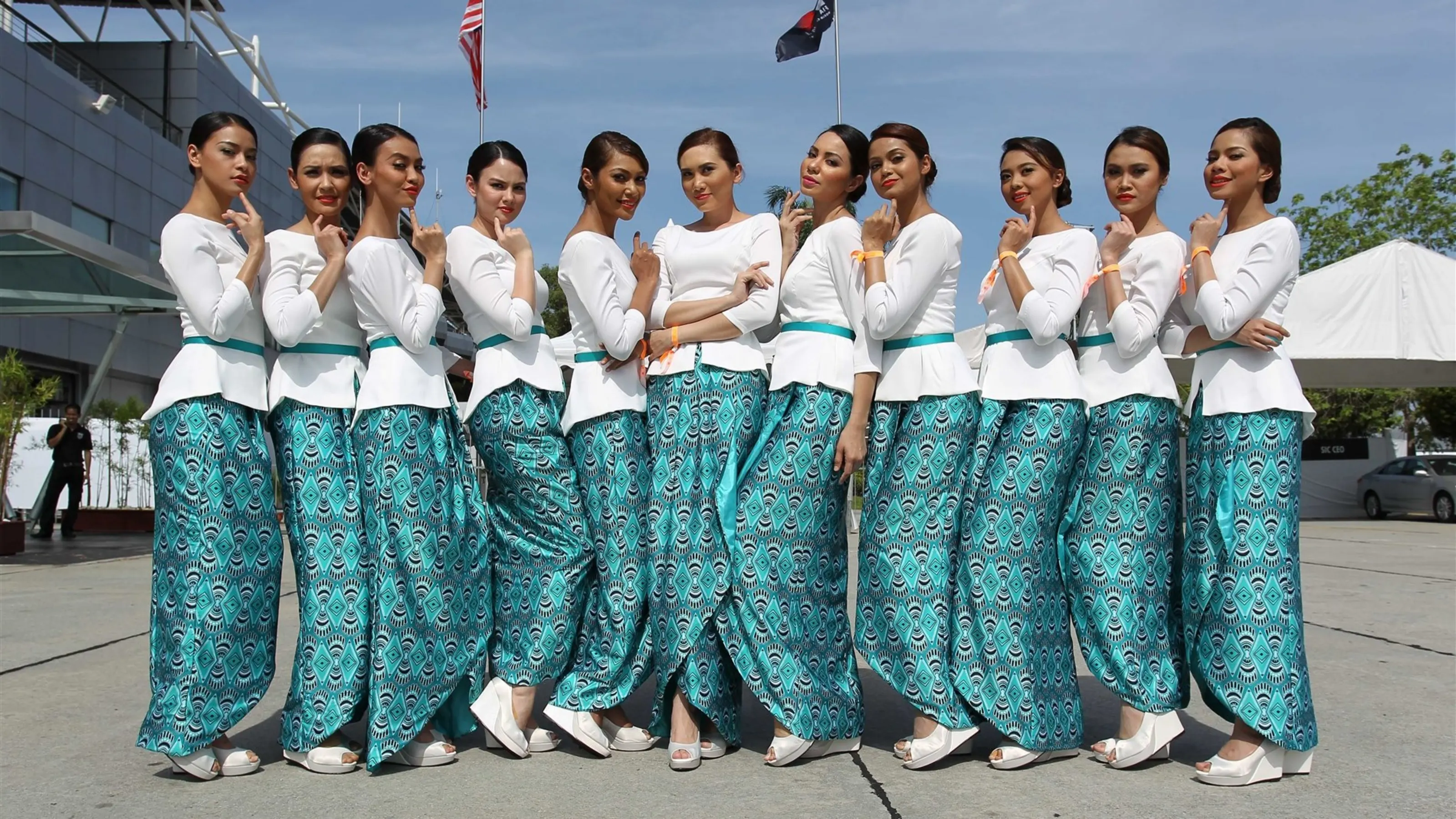 Grid girls at Formula One World Championship, Rd2, Malaysian Grand Prix, Race, Sepang, Malaysia,