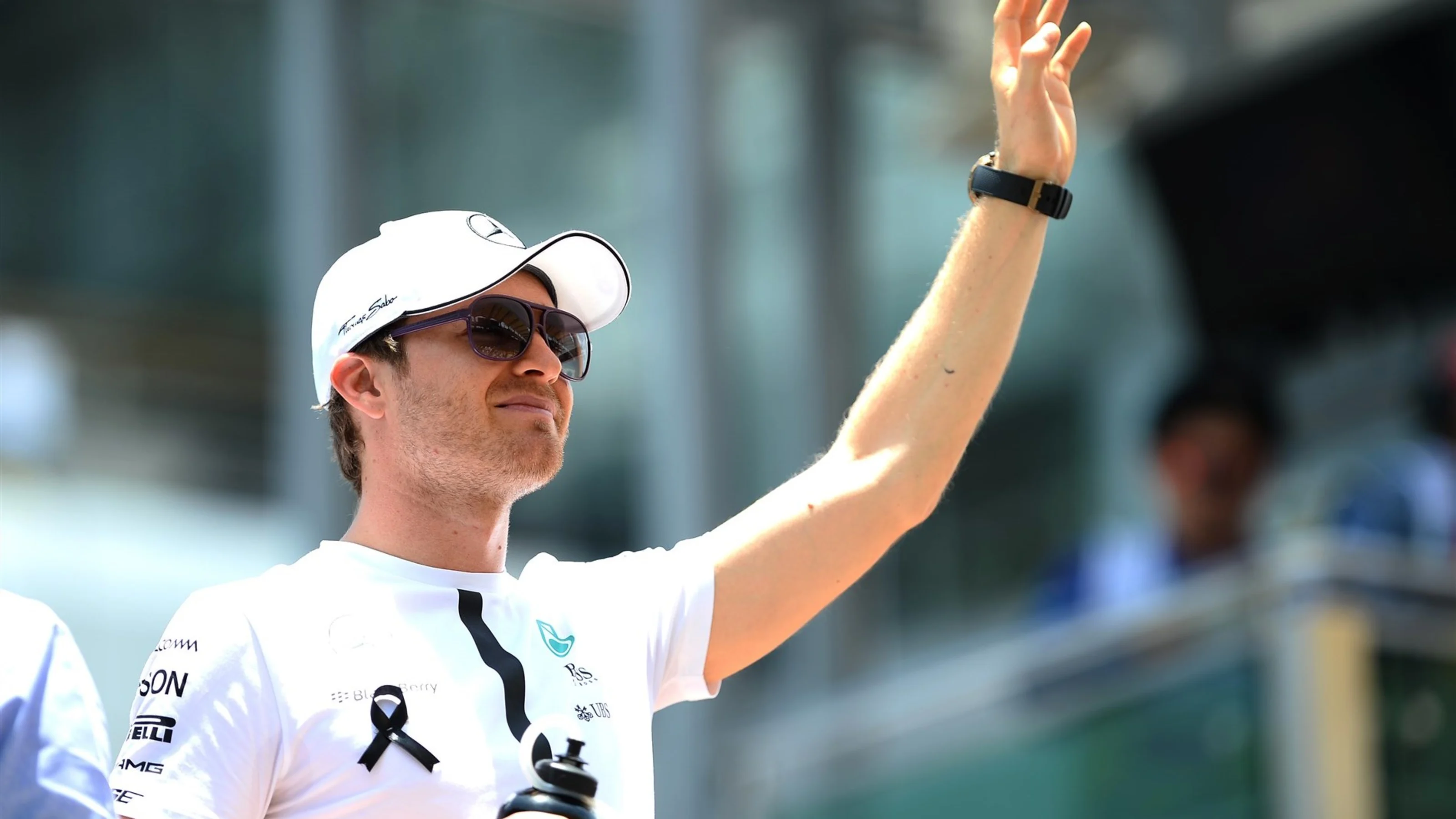 Nico Rosberg (GER) Mercedes AMG F1 on the drivers parade at Formula One World Championship, Rd2,