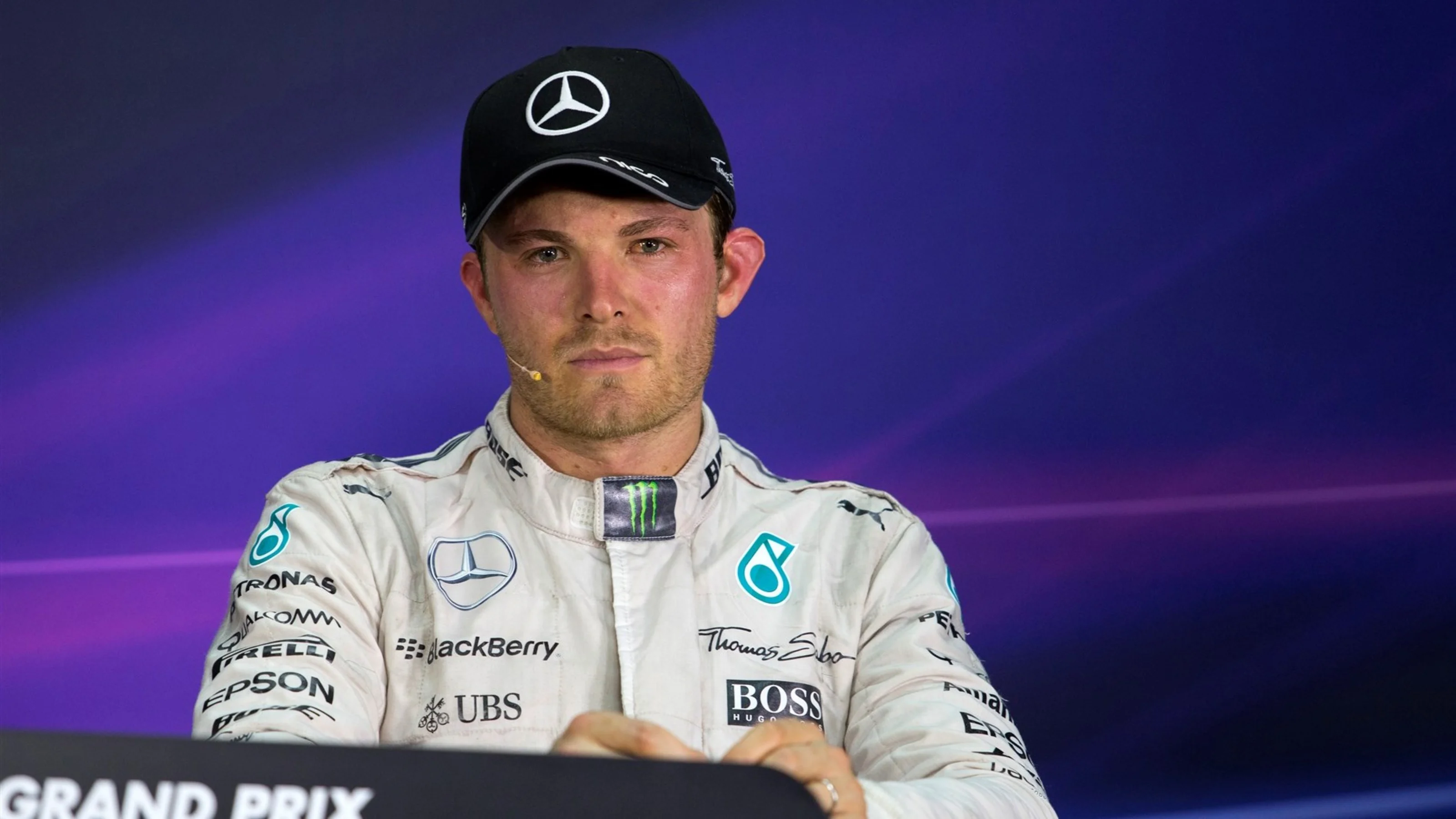 Nico Rosberg (GER) Mercedes AMG F1 in the post race Press Conference at Formula One World