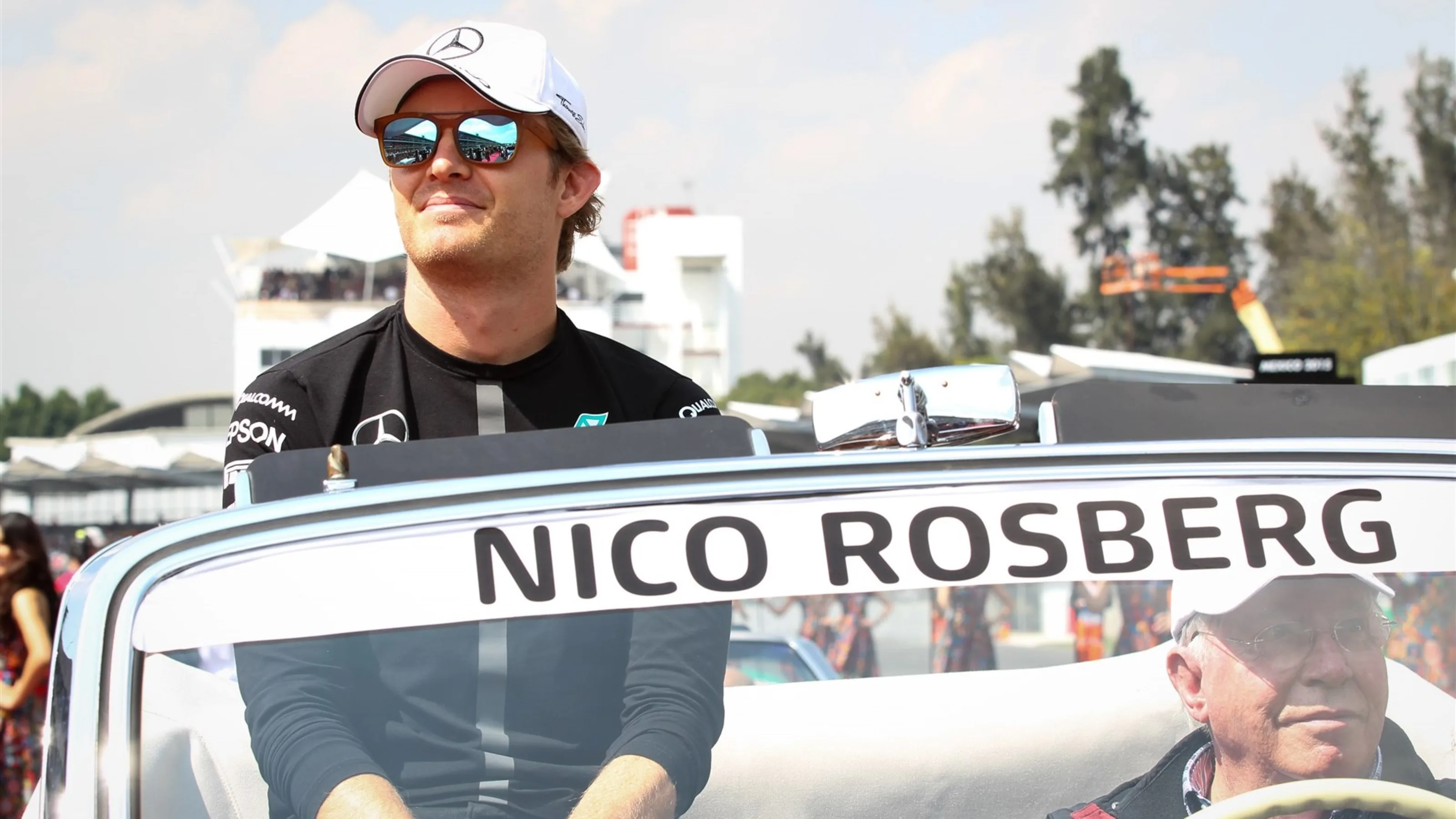 Nico Rosberg (GER) Mercedes AMG F1 at the drivers parade at Formula One World Championship, Rd17,