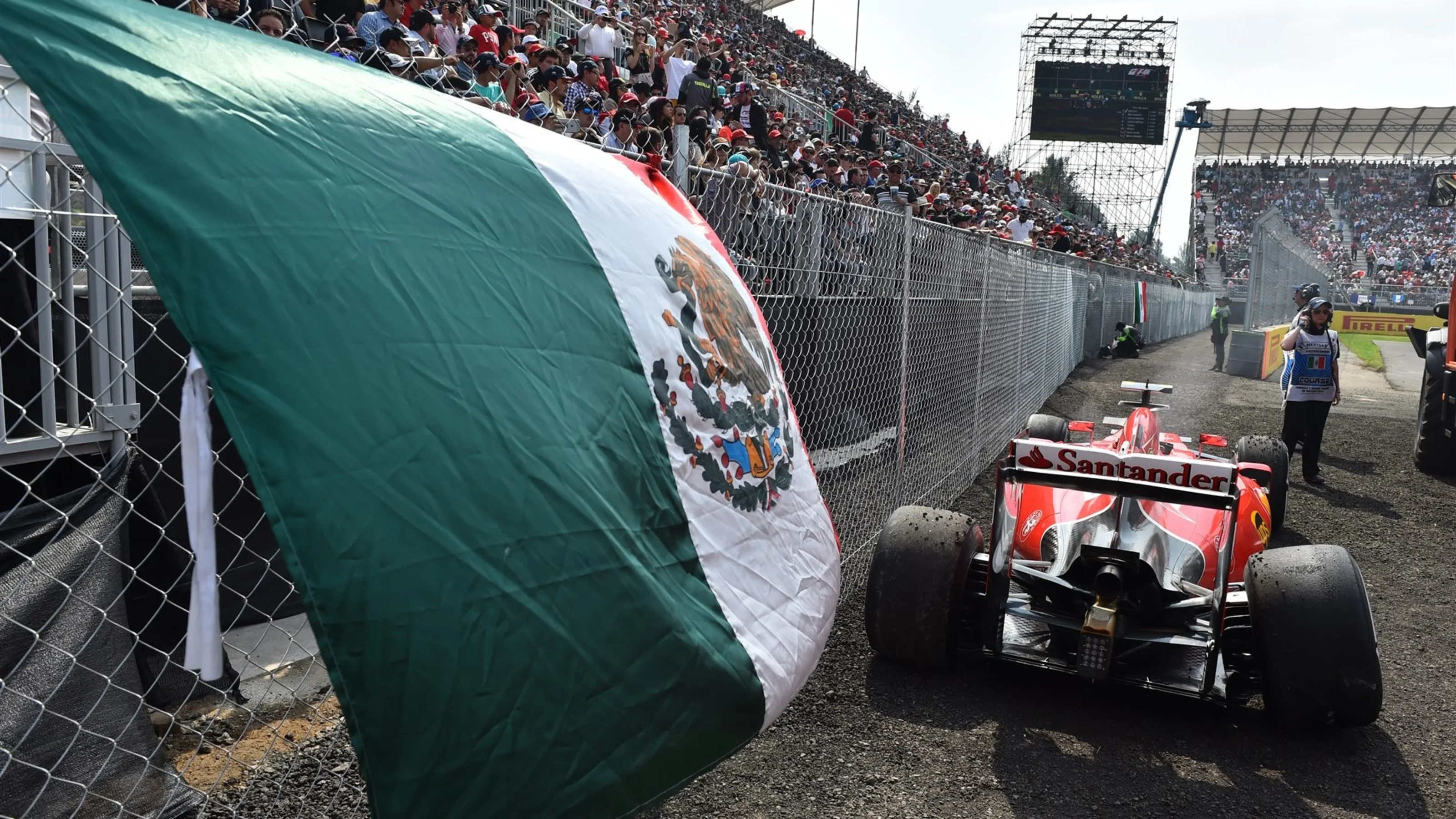The car of race retiree Kimi Raikkonen (FIN) Ferrari SF15-T at Formula One World Championship,