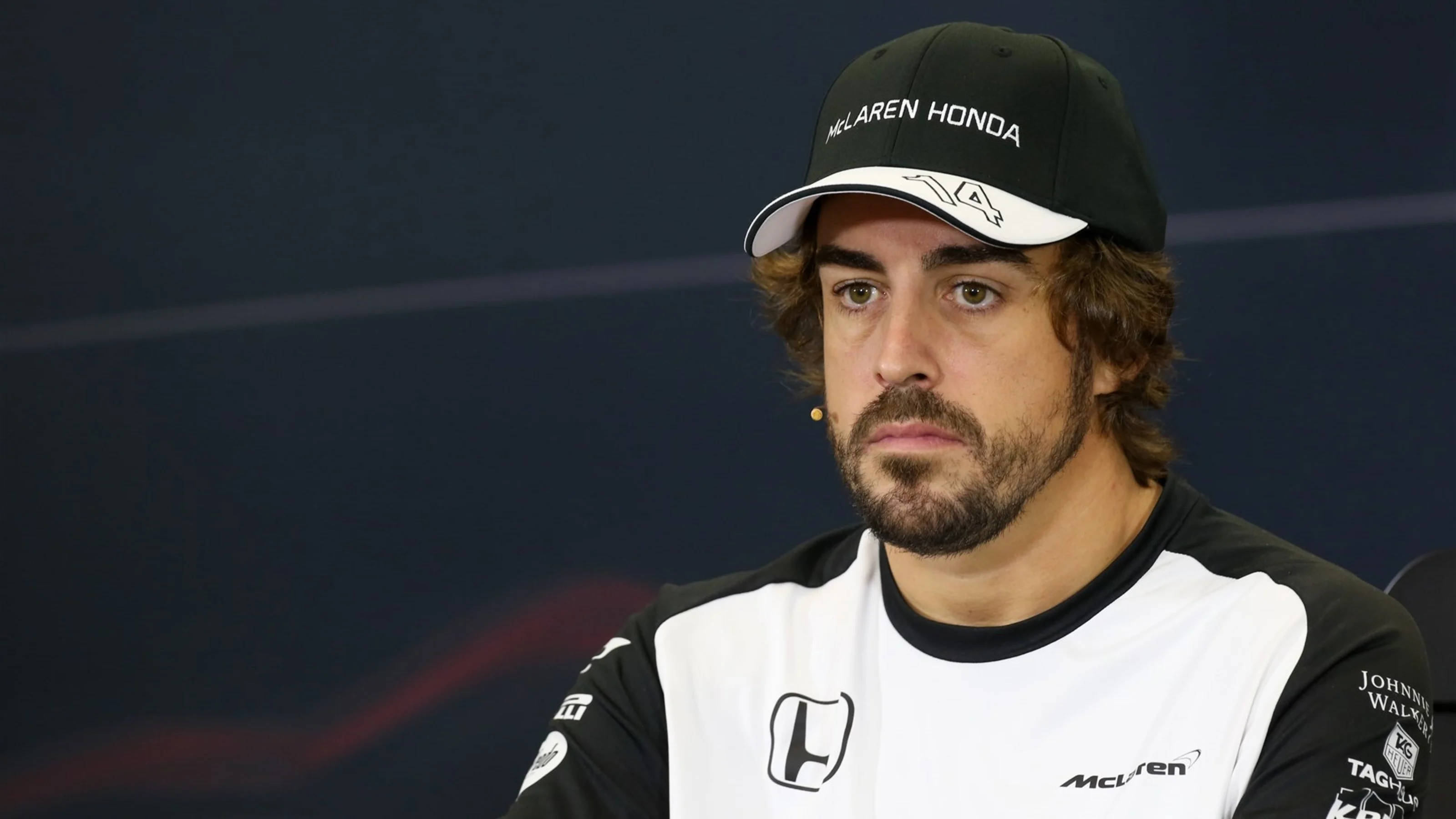 Fernando Alonso (ESP) McLaren at the press conference at Formula One World Championship, Rd17,