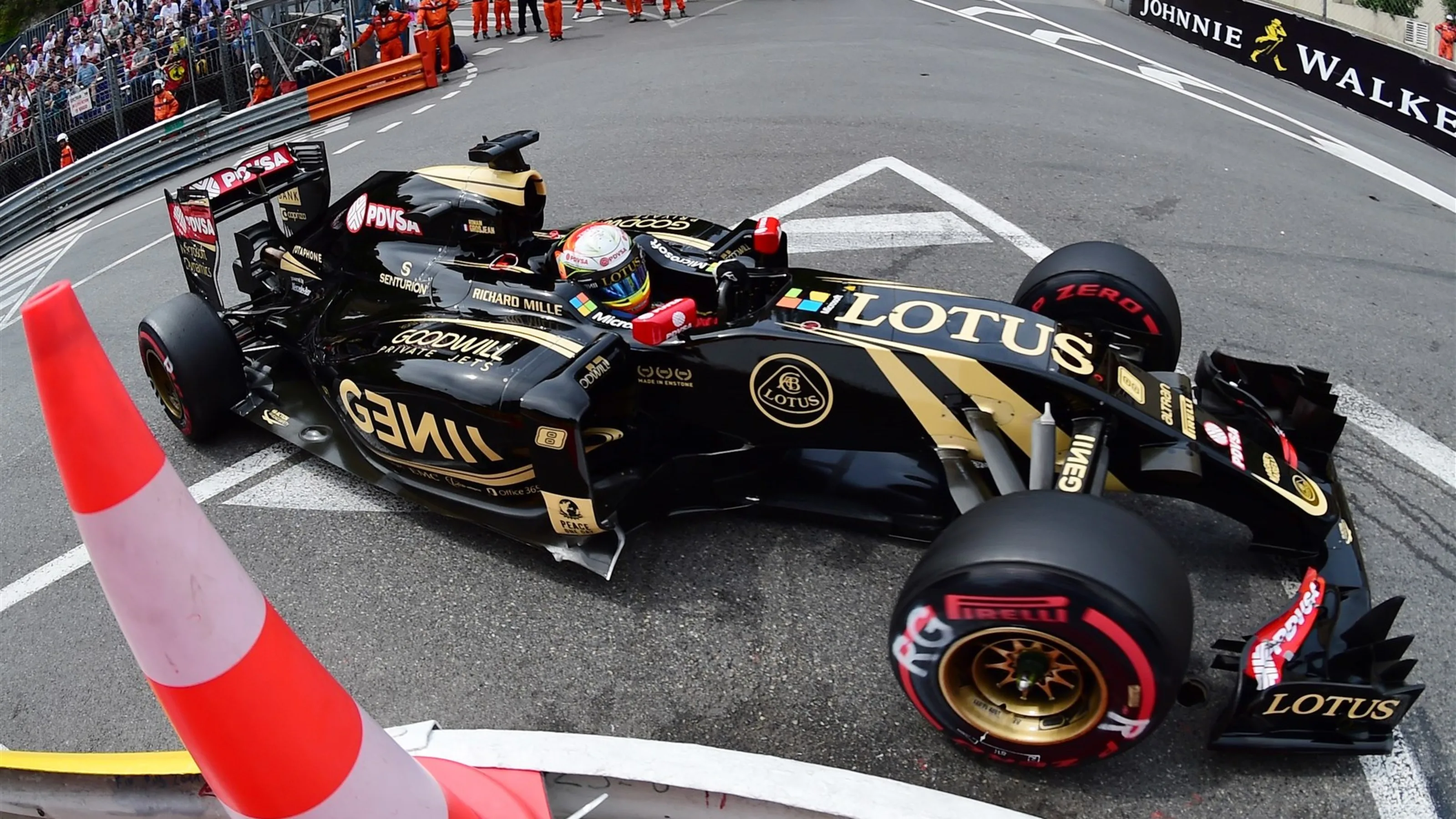 Romain Grosjean (FRA) Lotus E23 Hybrid at Formula One World Championship, Rd6, Monaco Grand Prix