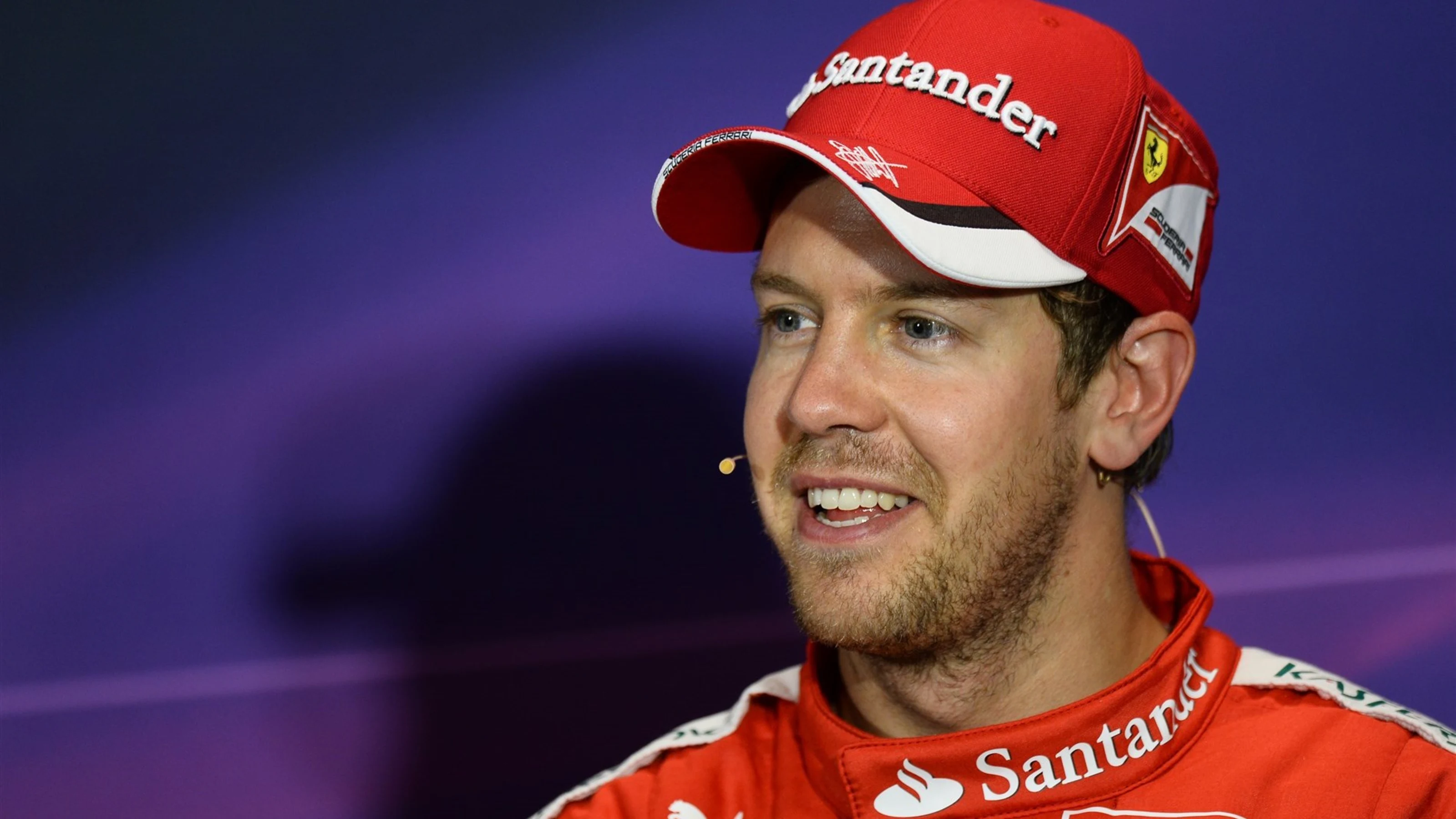Sebastian Vettel (GER) Ferrari at the Qualifying Press Conference at Formula One World