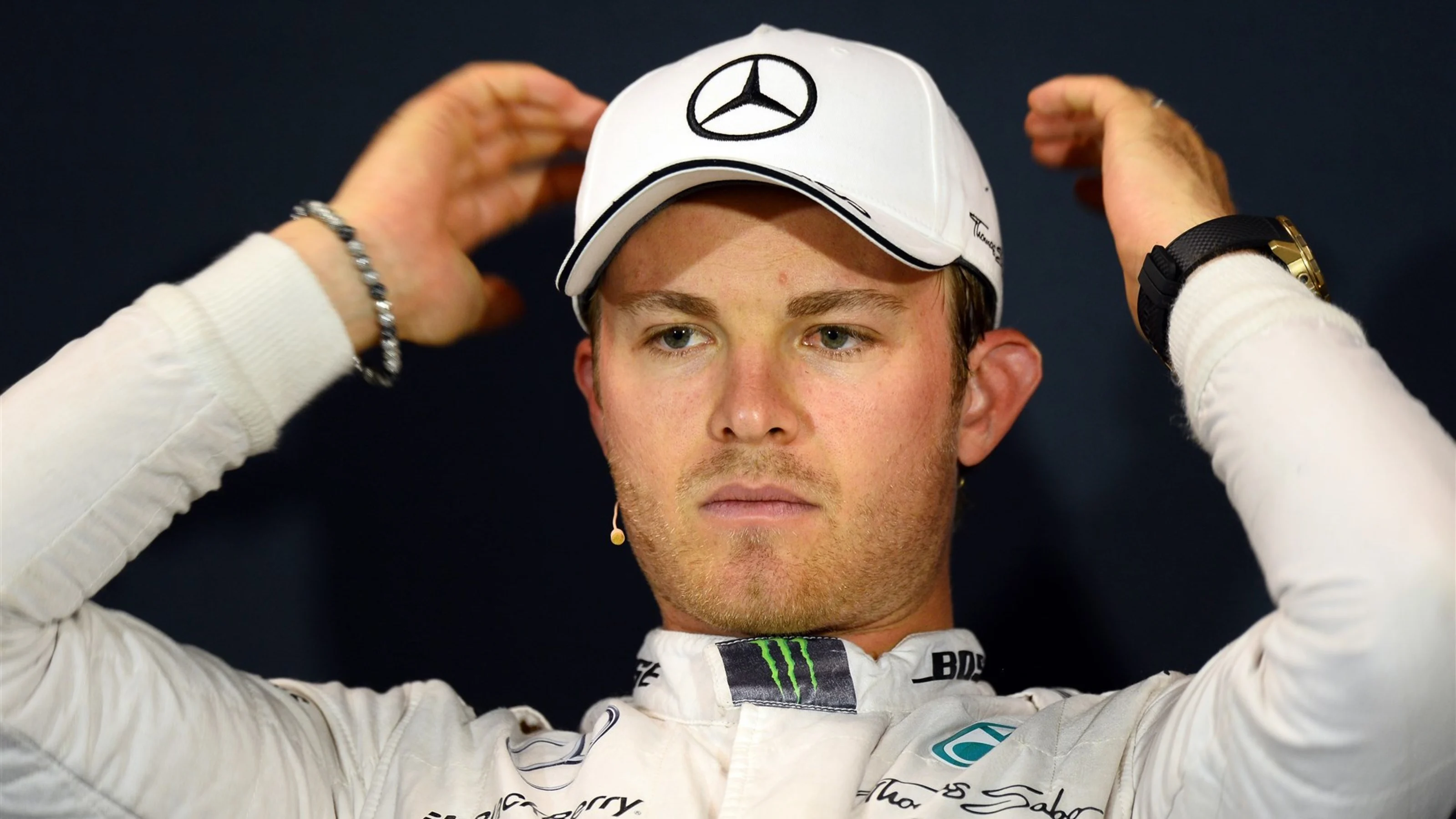 Nico Rosberg (GER) Mercedes AMG F1 at the Qualifying Press Conference at Formula One World