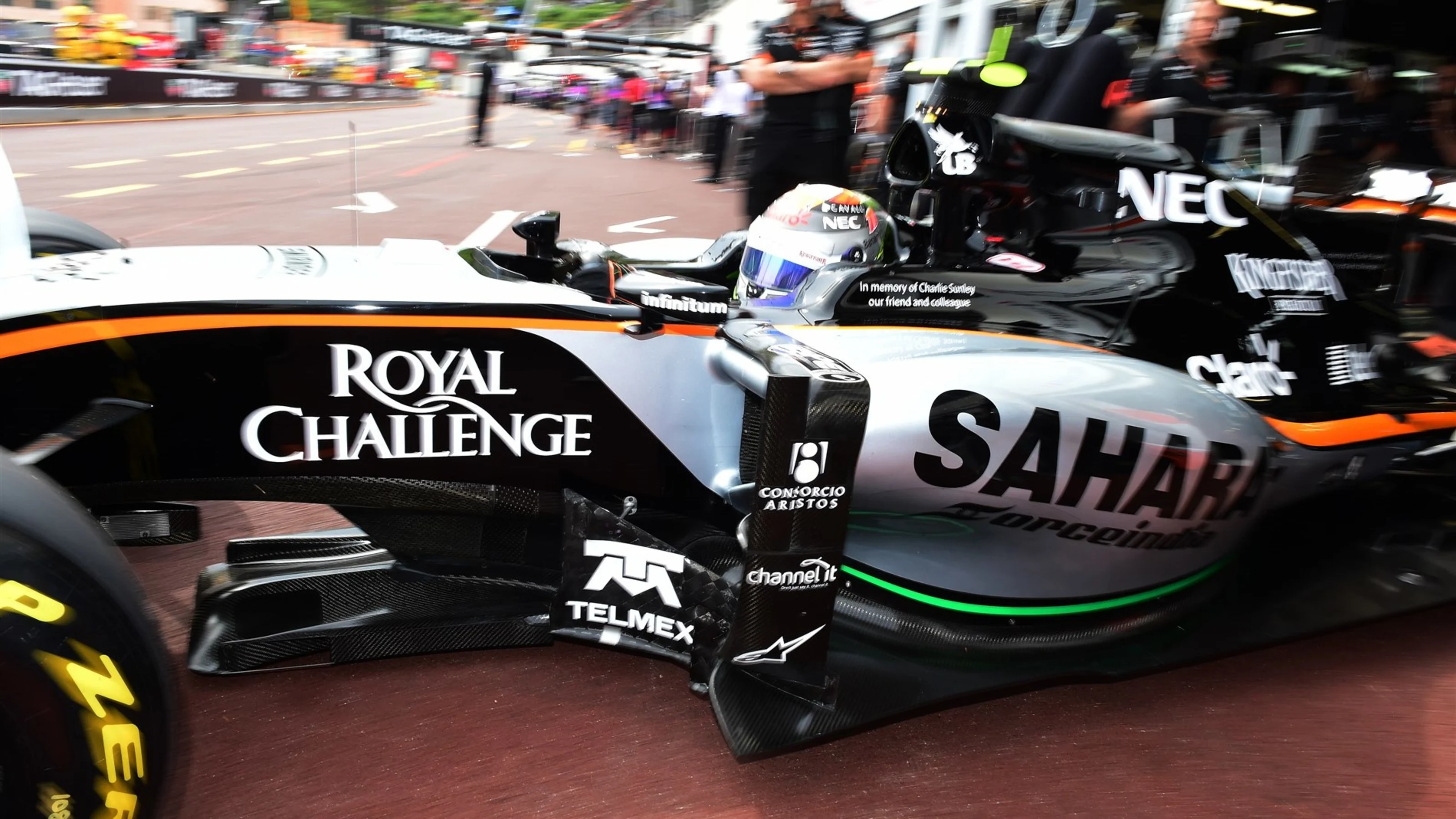 Sergio Perez (MEX) Force India VJM08 at Formula One World Championship, Rd6, Monaco Grand Prix