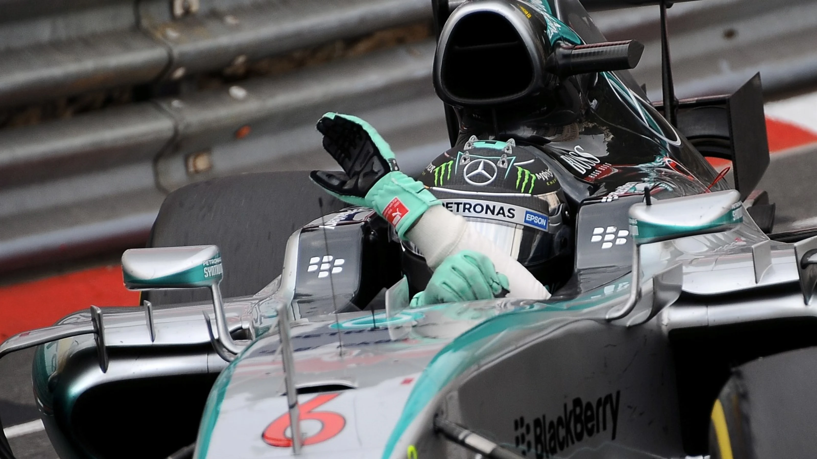 Race winner Nico Rosberg (GER) Mercedes AMG F1 W06 celebrates at Formula One World Championship,