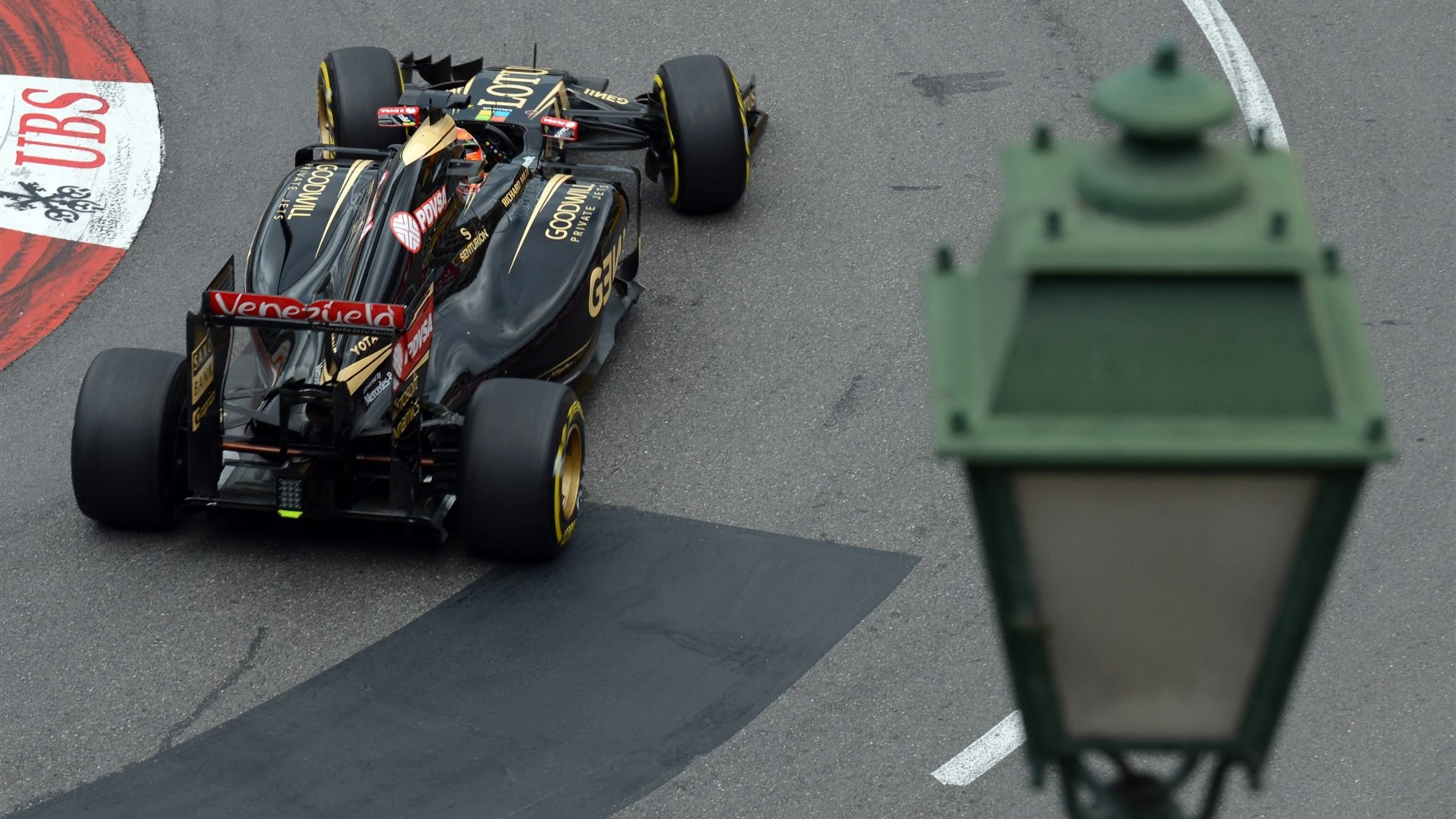 Romain Grosjean (FRA) Lotus E23 Hybrid at Formula One World Championship, Rd6, Monaco Grand Prix