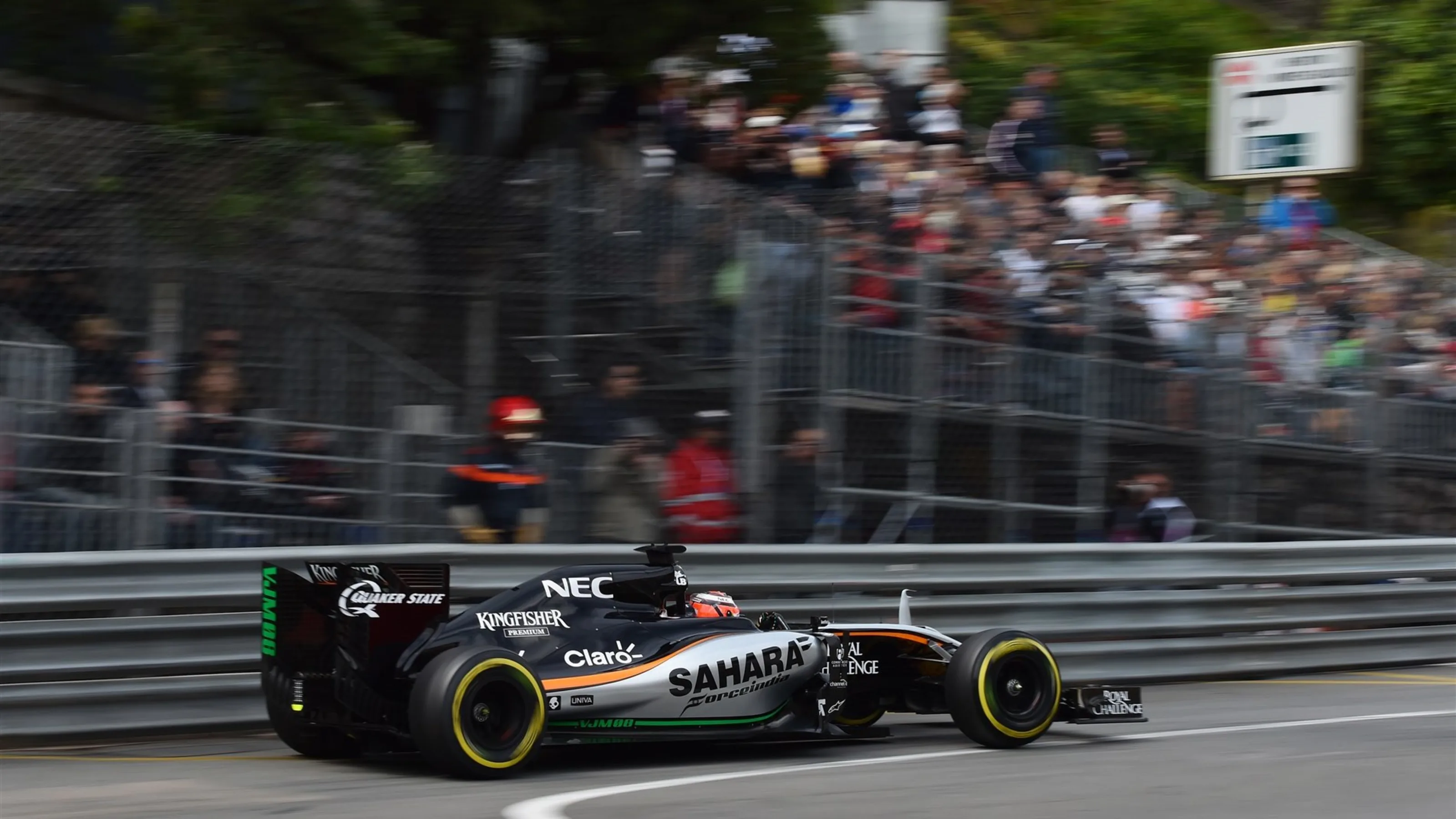 Nico Hulkenberg (GER) Force India VJM08 at Formula One World Championship, Rd6, Monaco Grand Prix