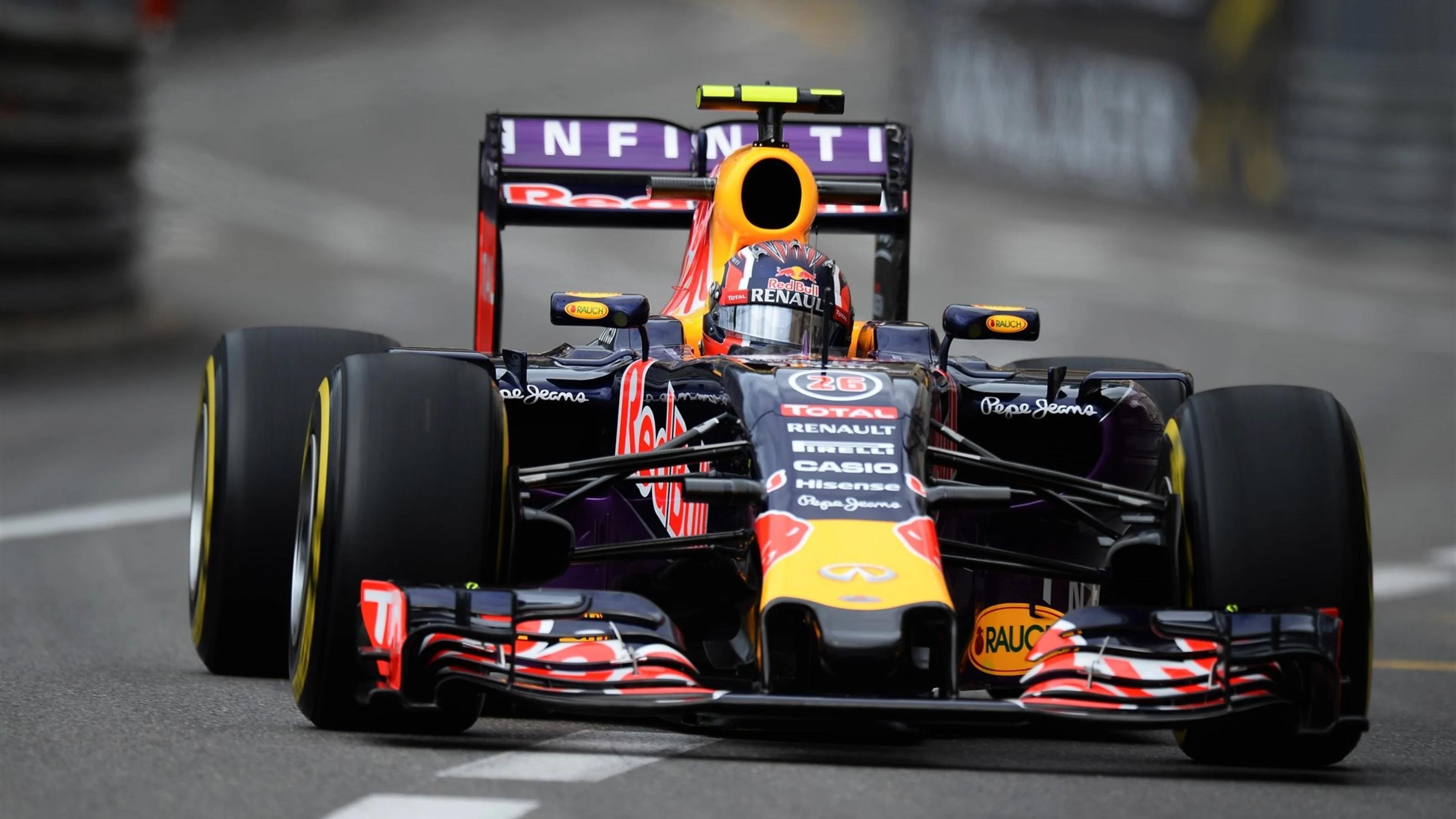 Daniil Kvyat (RUS) Red Bull Racing RB11 at Formula One World Championship, Rd6, Monaco Grand Prix