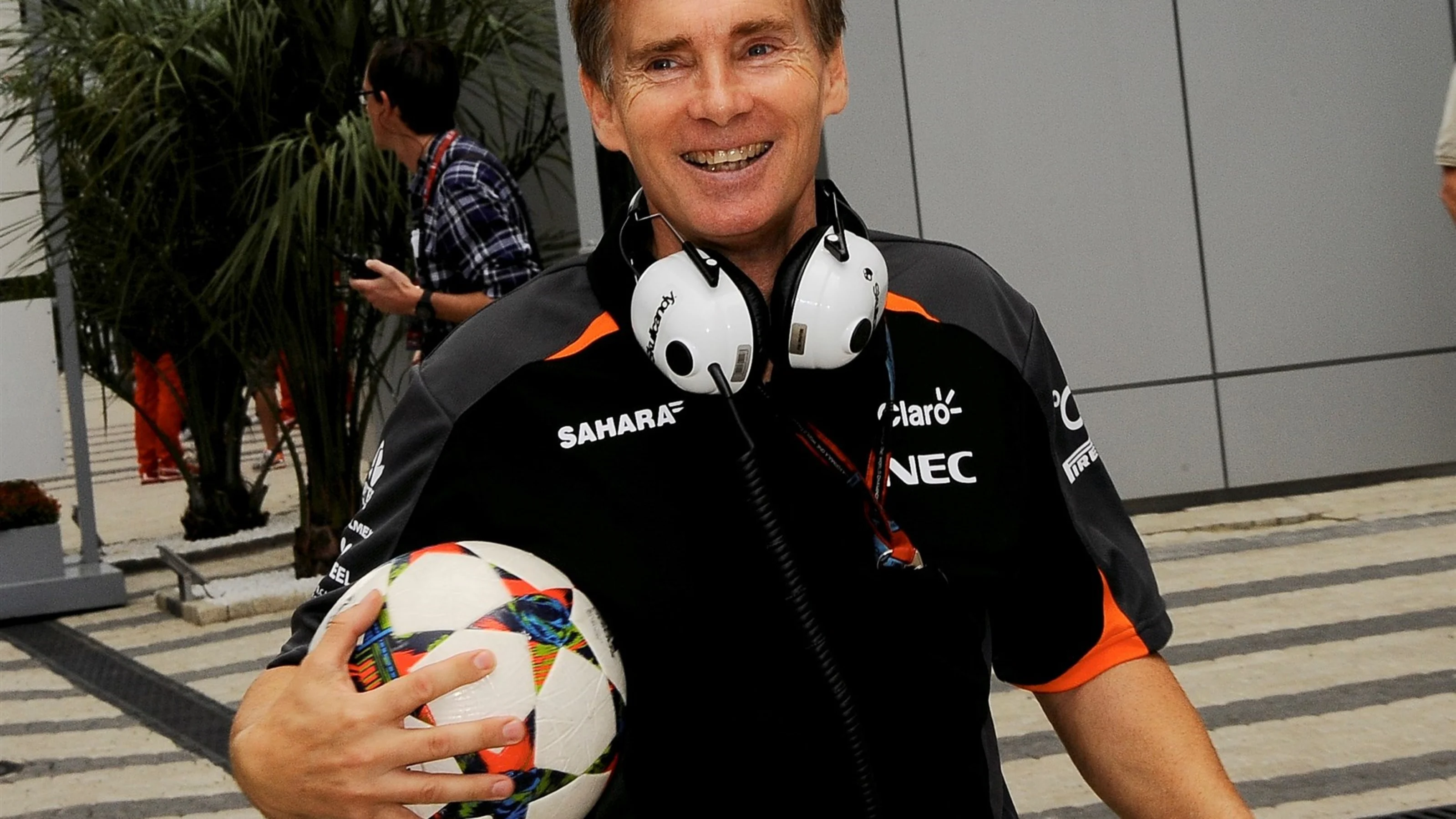 Xavi Martos (ESP) trainer to Sergio Perez (MEX) Force India at Formula One World Championship,