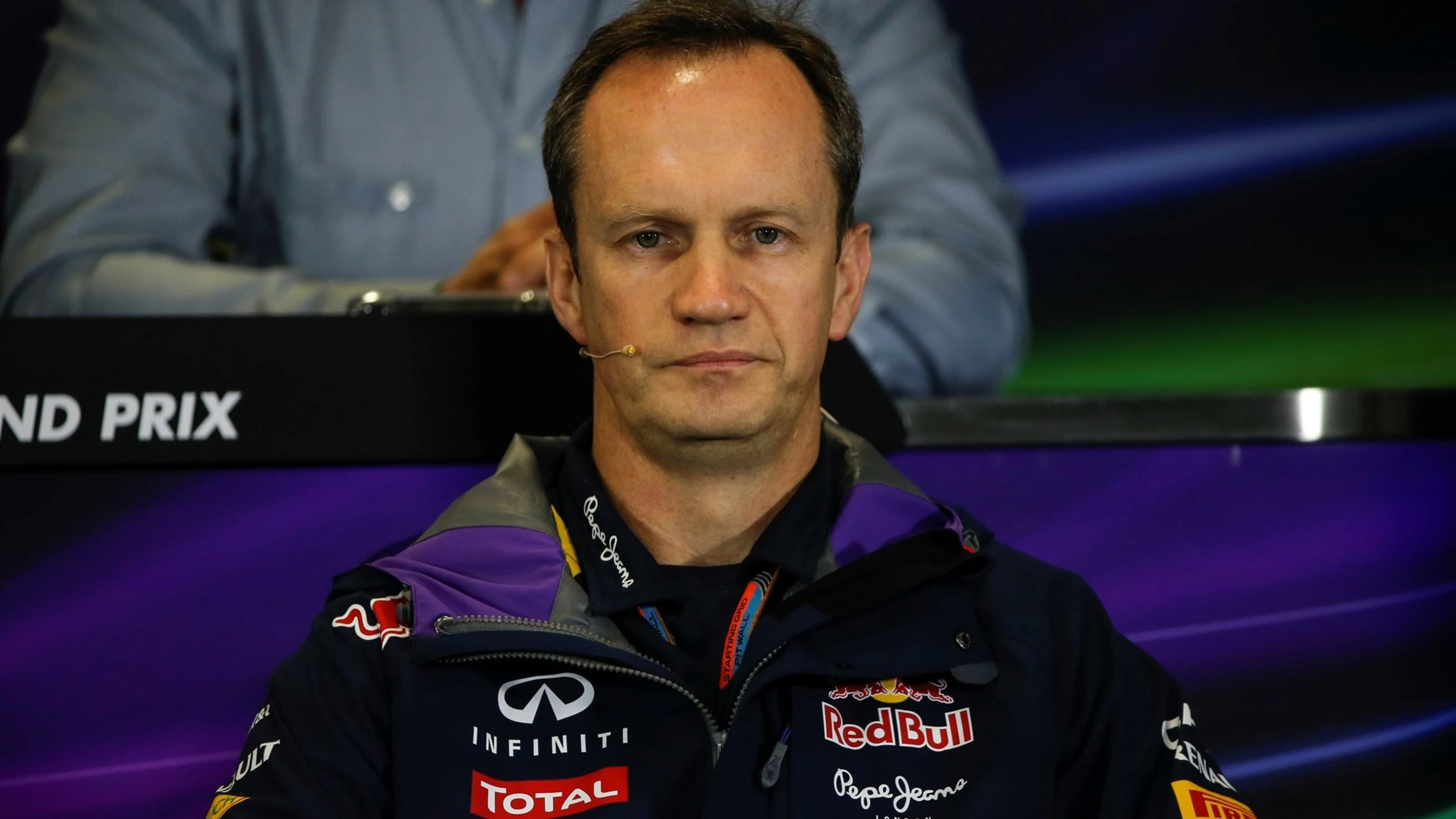 Paul Monaghan (GBR) Red Bull Racing in the press conference at Formula One World Championship,