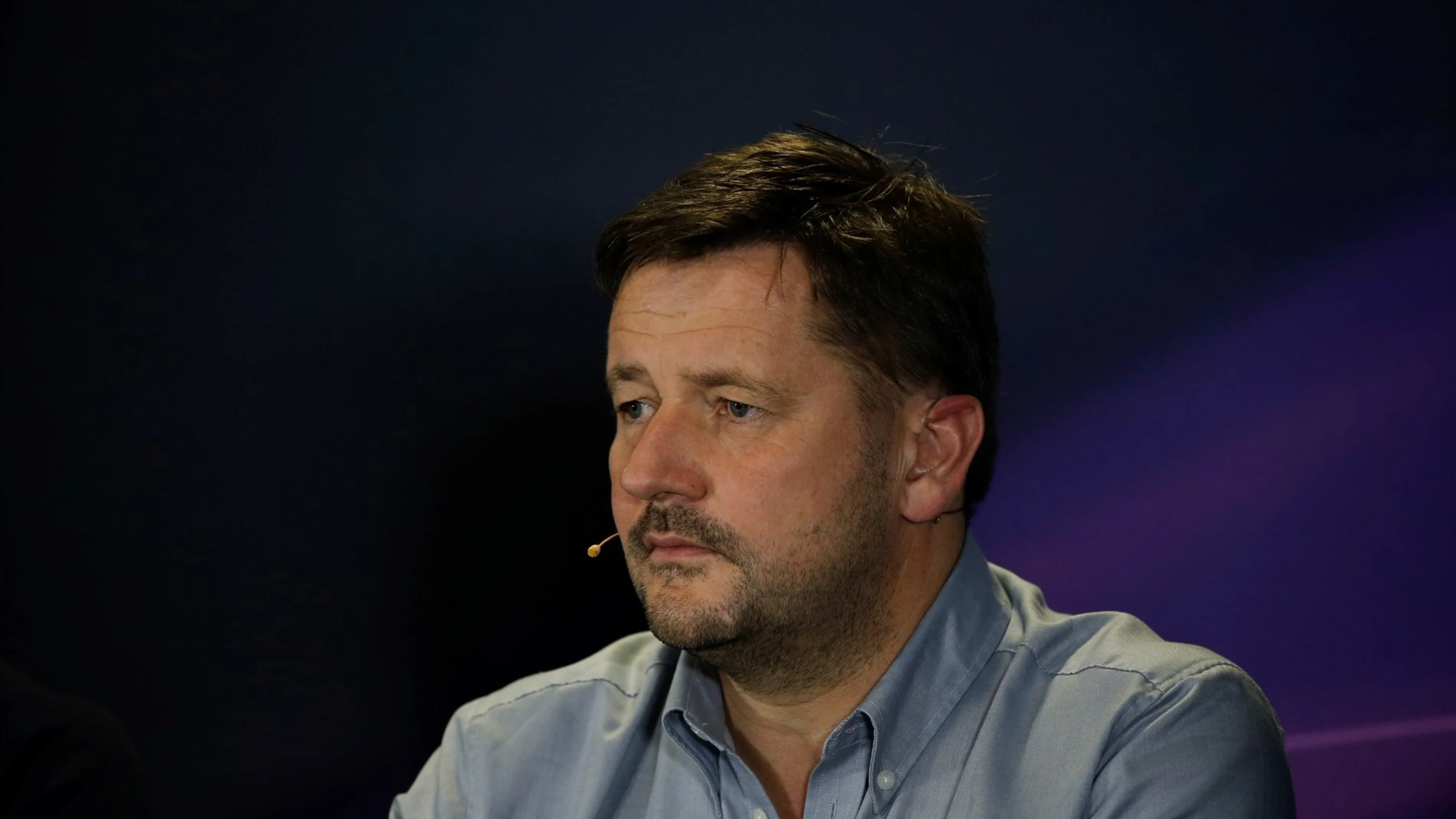 Paul Hembery (GBR) Pirelli Motorsport Director in the press conference at Formula One World