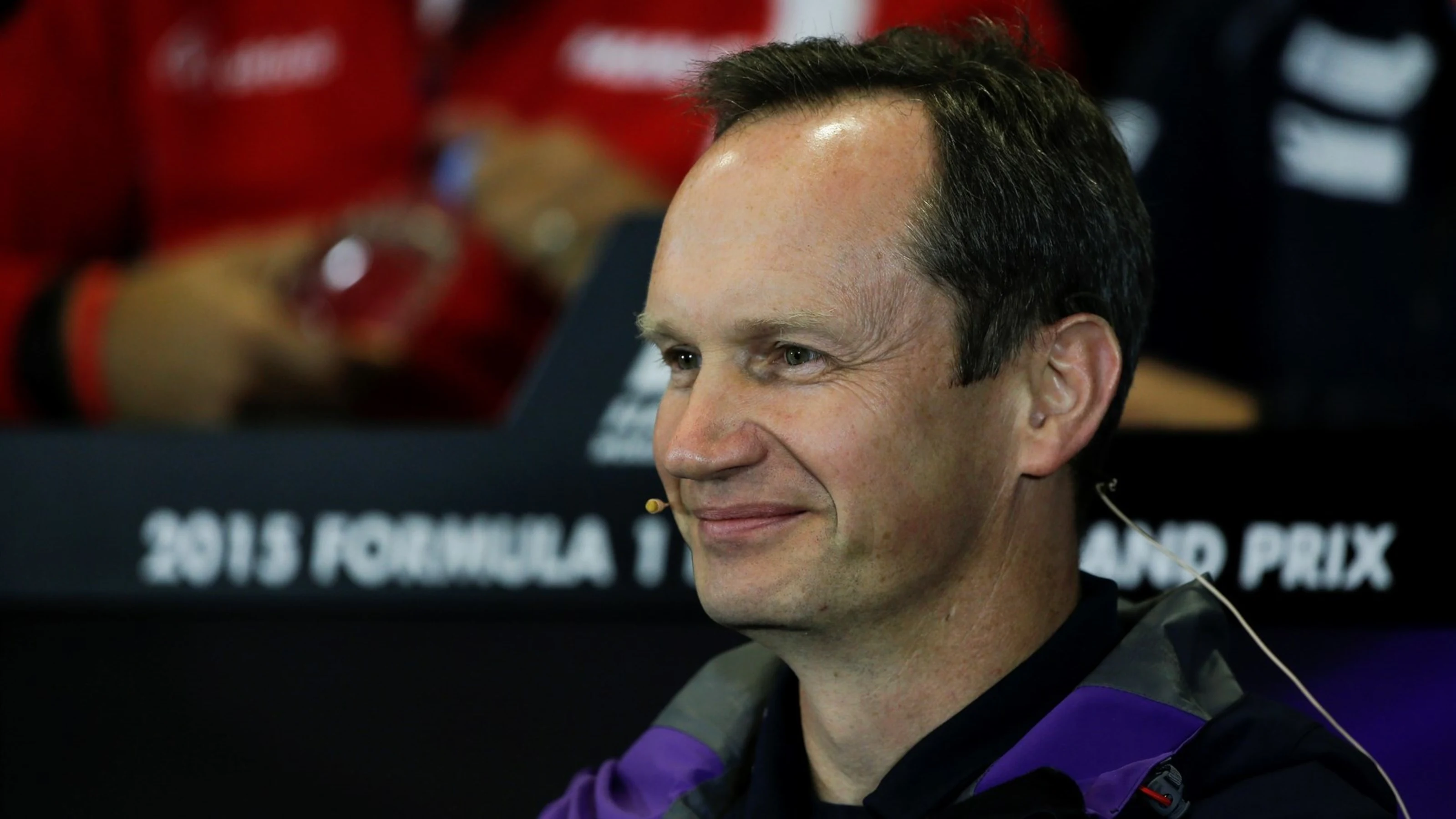 Paul Monaghan (GBR) Red Bull Racing in the press conference at Formula One World Championship,